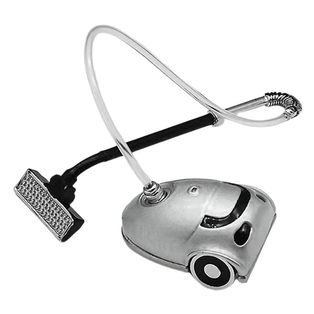 1:12 Scale Miniature Silver Vacuum Cleaner for Dollhouse - Realistic Doll Accessory & Home Decor - Perfect for DIY Dollhouse, Miniature Scenes & Collectors