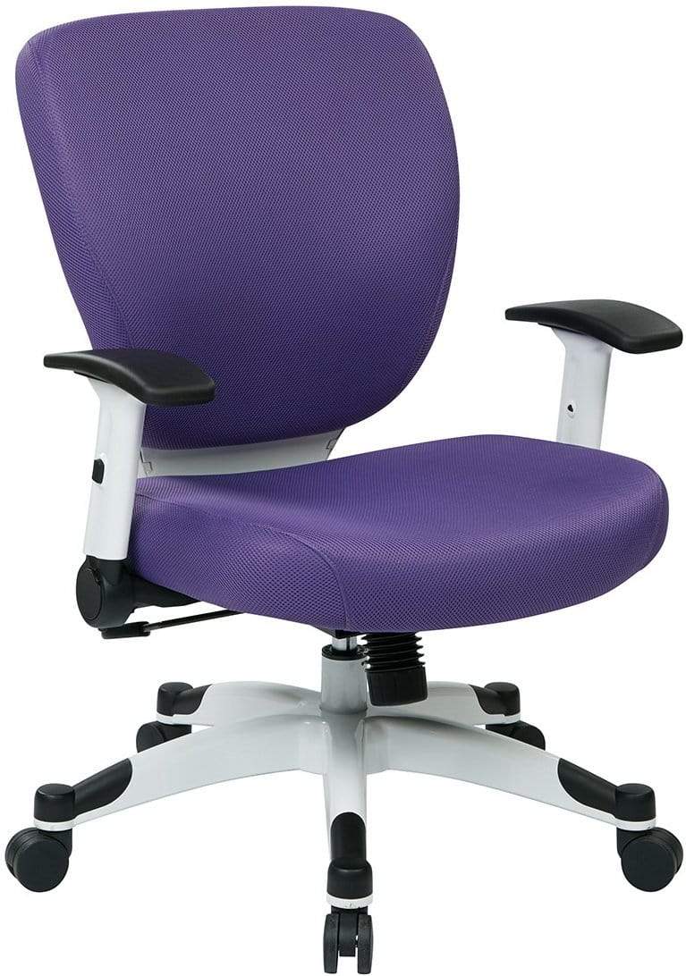 Office Star 5200W Fabric Mesh Office Chair with Fun Colors - Ergonomic Adjustable Swivel Task Chair for Home & Office Workspace