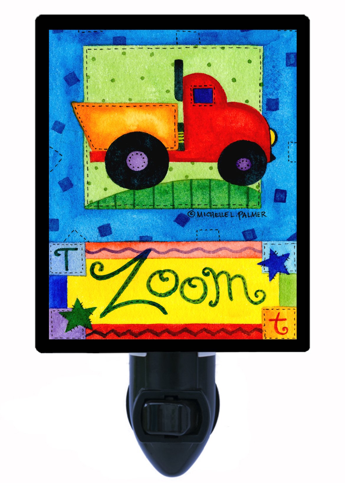 Kids Night Light - Zoom Dump Truck Design for Children's Bedroom | Cute & Soothing Nursery Decor for Boys & Girls