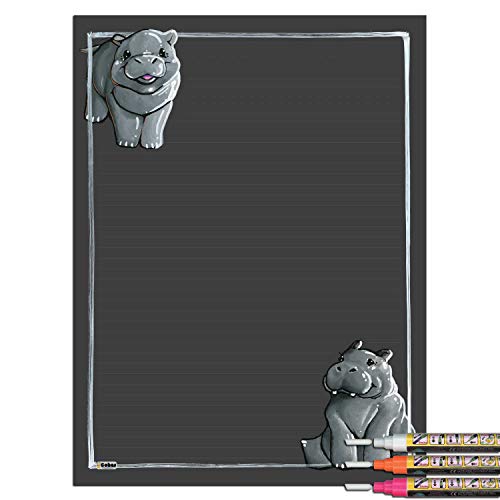 Hippo With 3 Bright Markers