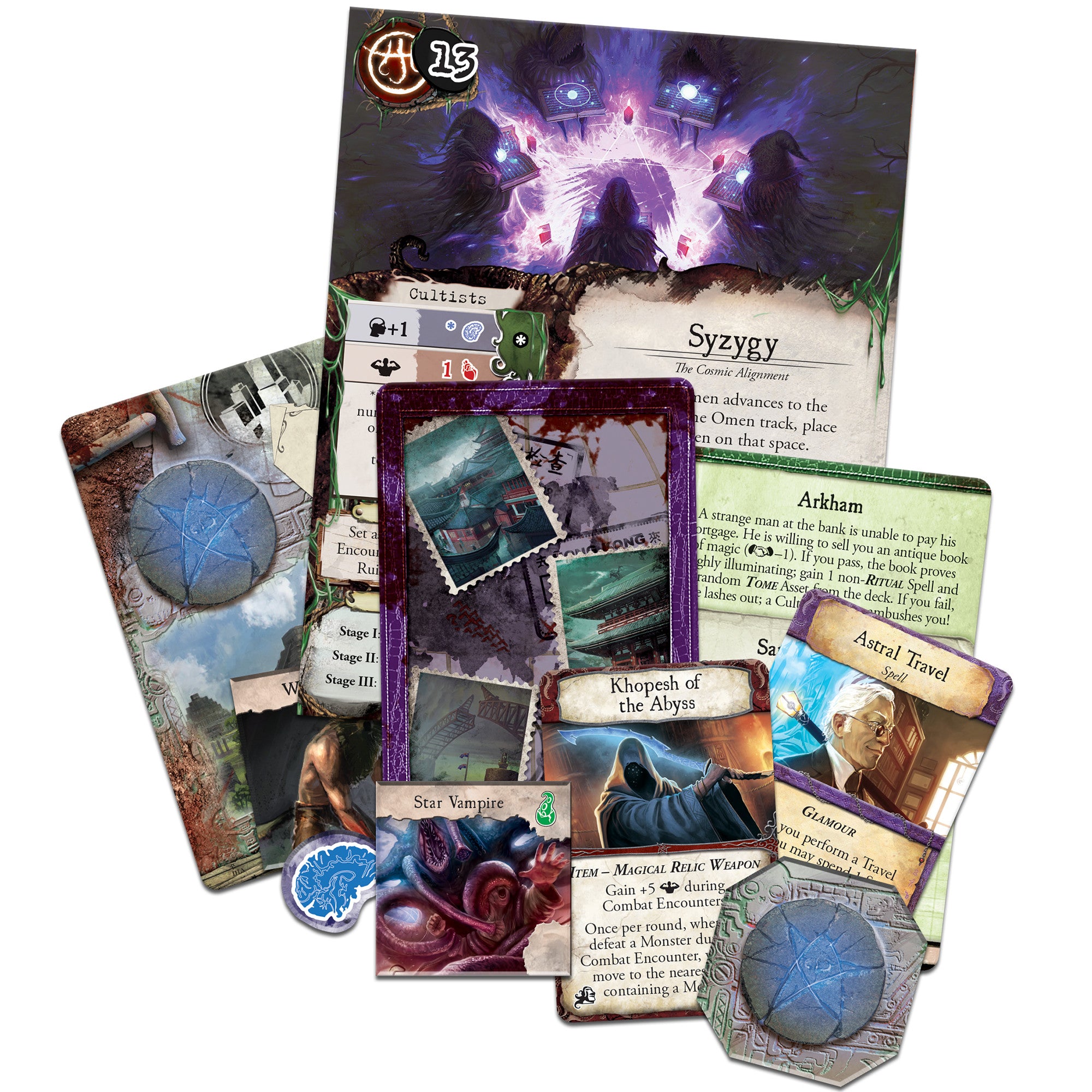 Eldritch Horror: Strange Remnants Board Game - Cooperative Adventure Game for 1-8 Players | Perfect for Game Nights & Horror-Themed Parties