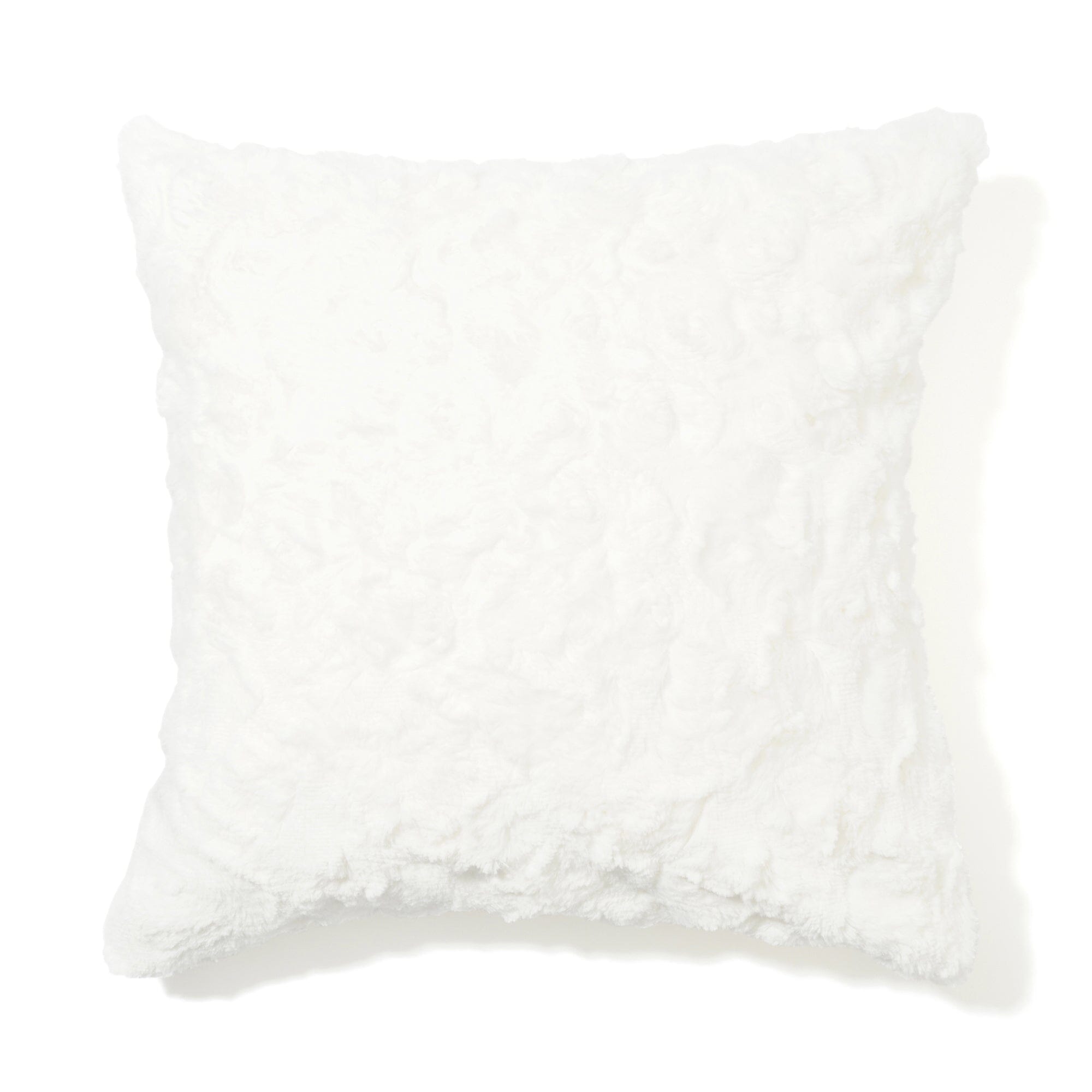 Premium 450x450 White Faux Fur Cushion Cover - Soft & Luxurious Throw Pillow Case for Living Room Sofa, Bedroom Decor, and Cozy Home Styling