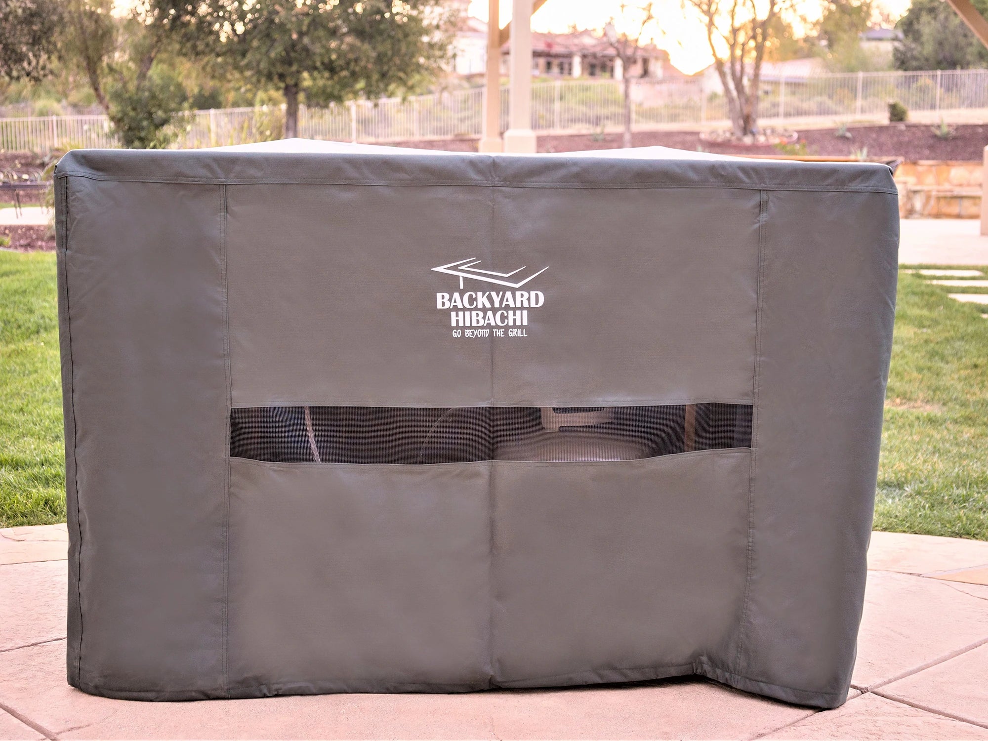 Premium Waterproof Backyard Hibachi Grill Cover - Heavy Duty Soft Fabric Protector for Outdoor BBQ, Patio, and Garden Use - BY BHLGC