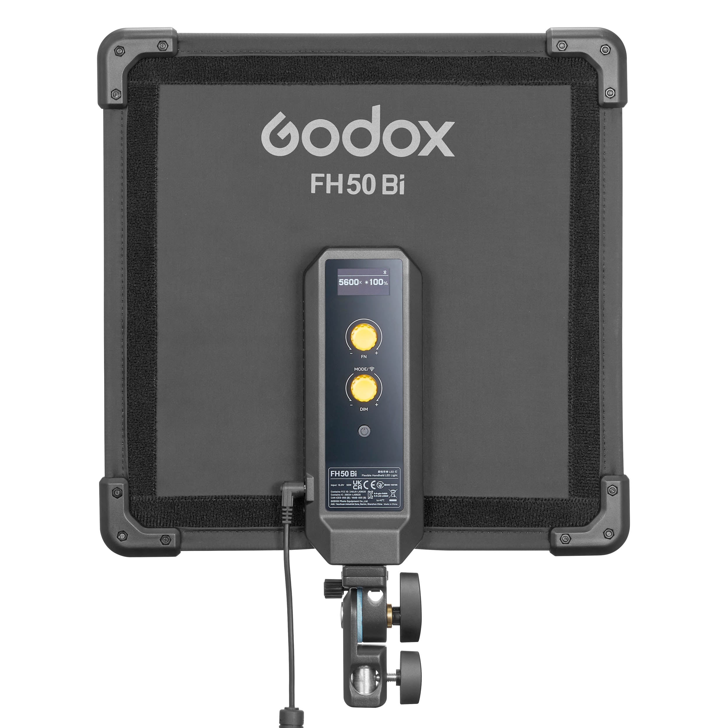 Godox FH50BI 1x1 Foot Bi-Color LED Light with Battery Power & Softbox Kit - Perfect for YouTube Videos, Photography, and Studio Lighting