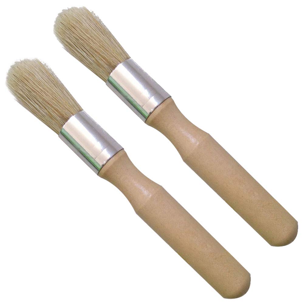 2-Pack Wooden Coffee Grinder Cleaning Brush - Espresso Equipment Maintenance & Dusting Tool for Home, Kitchen, Barista Use | Perfect for Daily Grinder Care & Coffee Station Cleaning