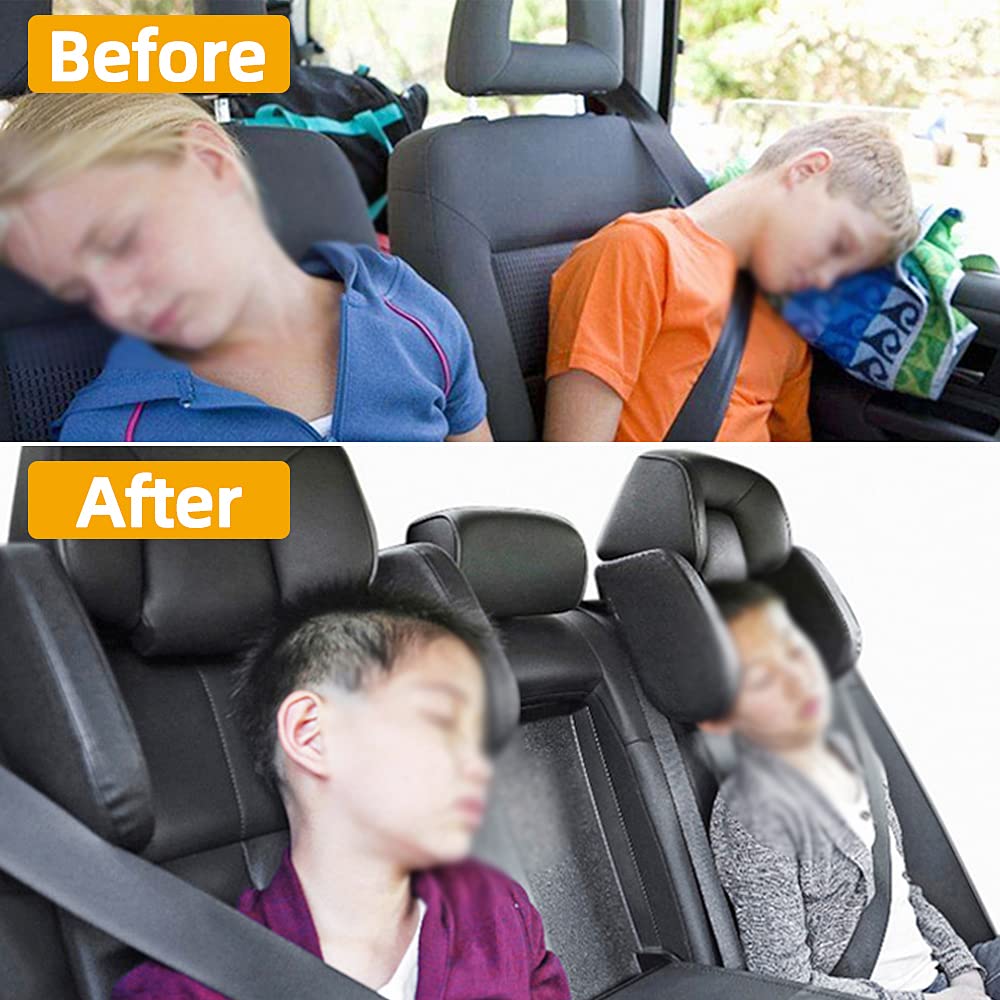 Comfortable Car Headrest Pillow - Neck Support Cushion for Adults & Kids - Reduce Fatigue on Long Road Trips - Perfect for Travel, Commuting & Road Trips