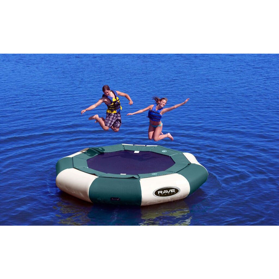 Best Rave Aqua Jump Water Trampoline - Inflatable Floating Water Park for Lakes & Pools - Perfect for Summer Parties, Family Fun & Backyard Water Activities