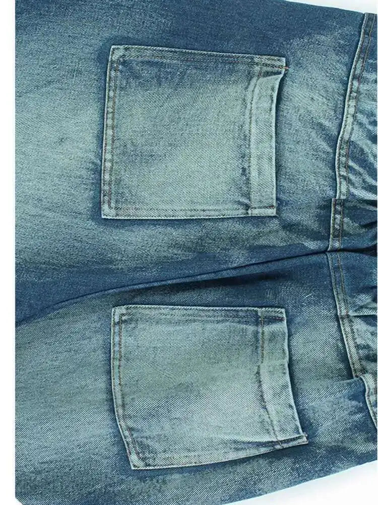 Women's Big Size Denim Vest & Wide Leg Pants Two-Piece Set - V-Neck Sleeveless Outfit for Spring/Fall 2025 | Casual Streetwear, Plus Size Fashion Trend | Perfect for Daily Wear, Office Outfits & Weekend Looks