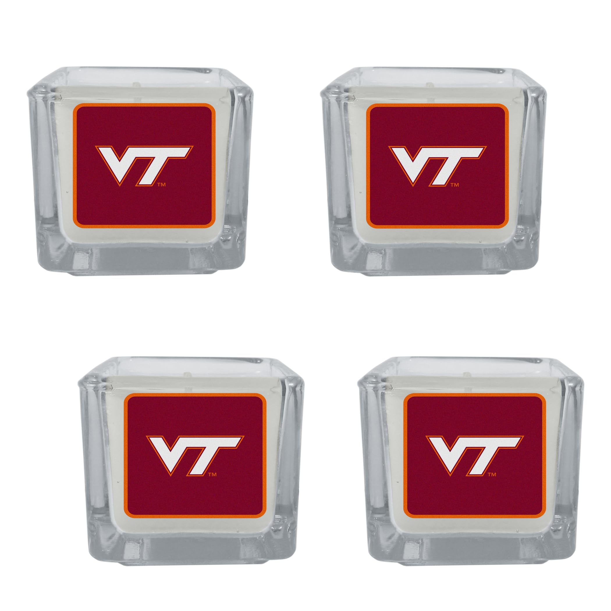 Virginia Tech Hokies Scented Candles 4-Pack - NCAA College Team Colors Aromatherapy Candles for Home Decor, Game Day Parties & Gifts for Fans