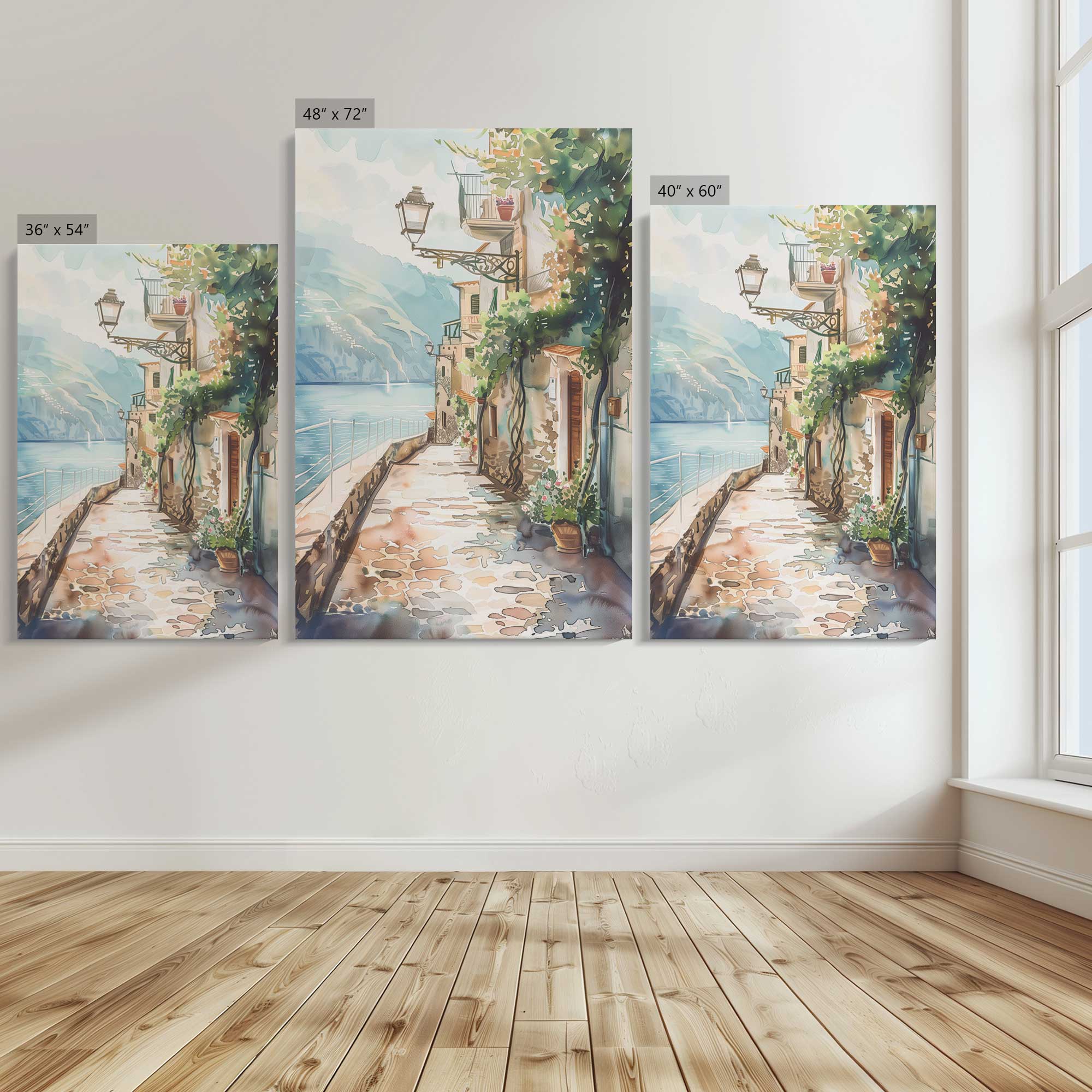Coastal Greeting v2 Large Canvas Print - Beach Wall Art Decor for Living Room, Bedroom & Office - Perfect Coastal Home Decor & Gift Idea