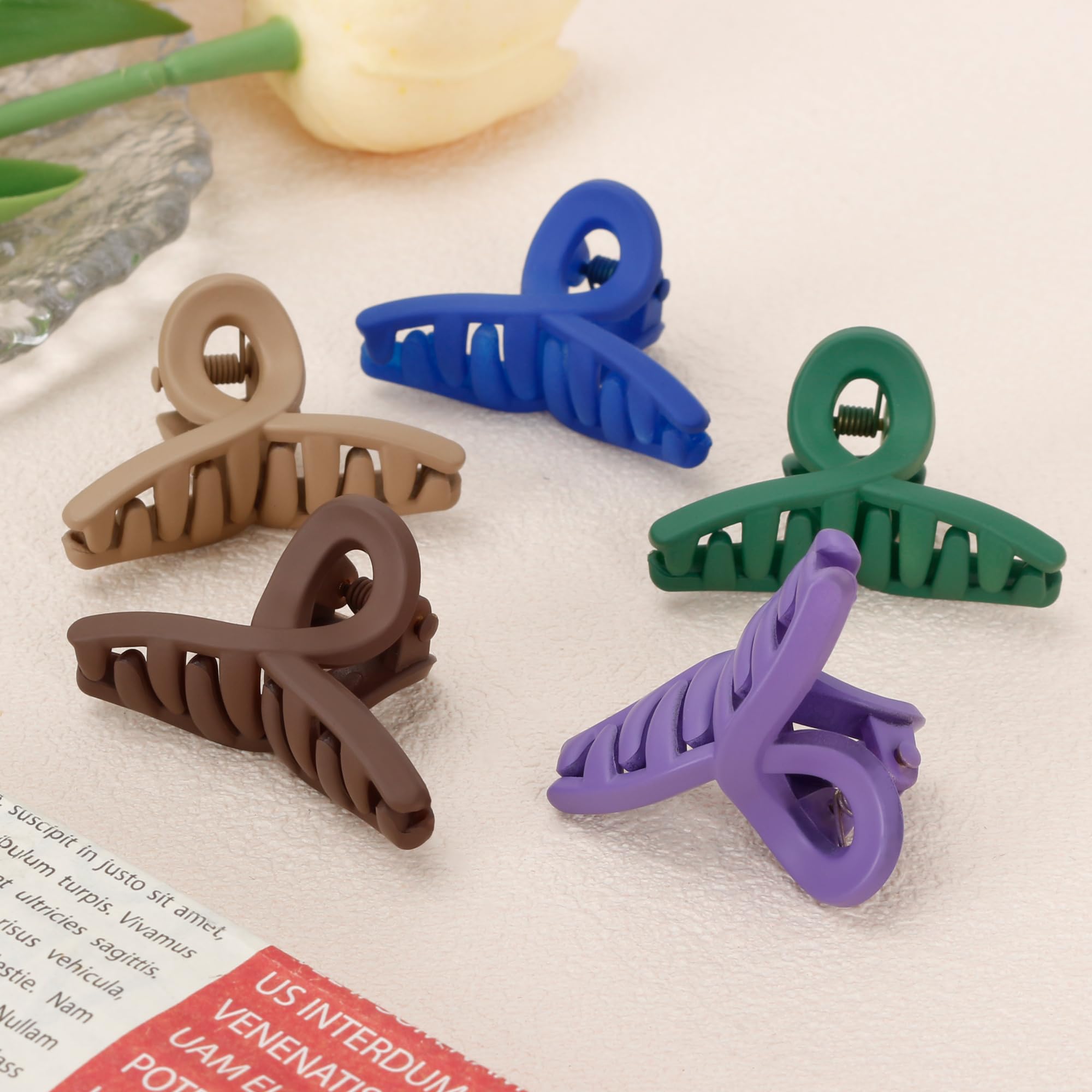 Mini Hair Claw Clips for Women & Girls - Small Colorful Butterfly Hair Clips Set of 10 - Perfect for School, Work, and Everyday Hairstyles