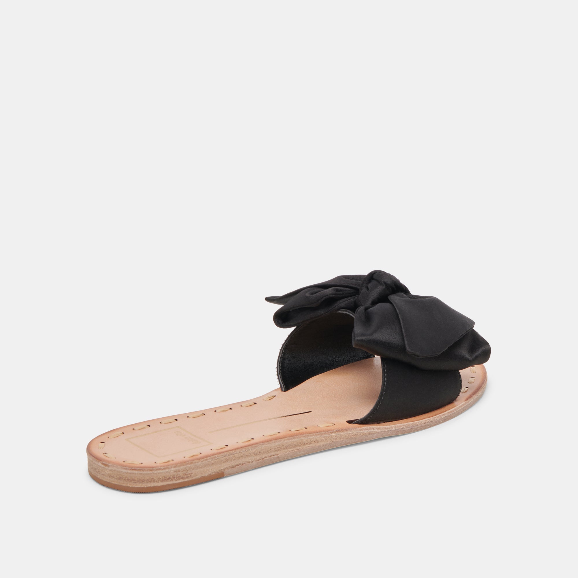 Darsey Women's Onyx Satin Sandals - Elegant Comfortable Slide Sandals for Summer, Beach, and Casual Outings
