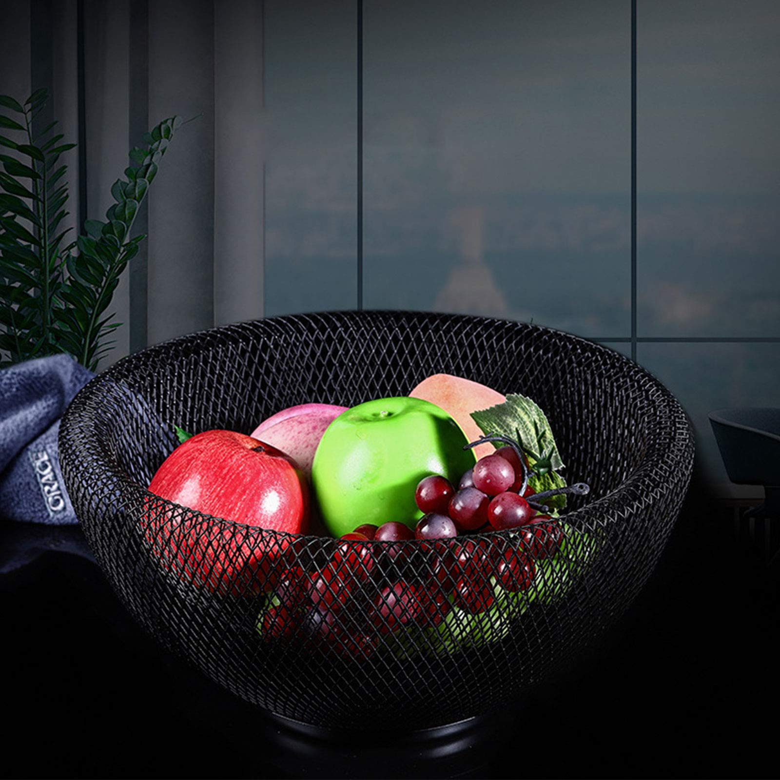Metal Wire Fruit Basket - Kitchen Counter & Table Decor for Fruits, Snacks