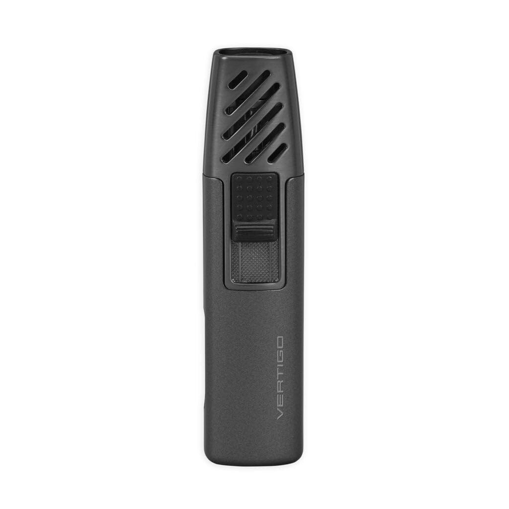 Vertigo Gnome Single Flame Torch Lighter - Metallic Brown with Copper Finish - Perfect for Cigars, Candles & Outdoor Use