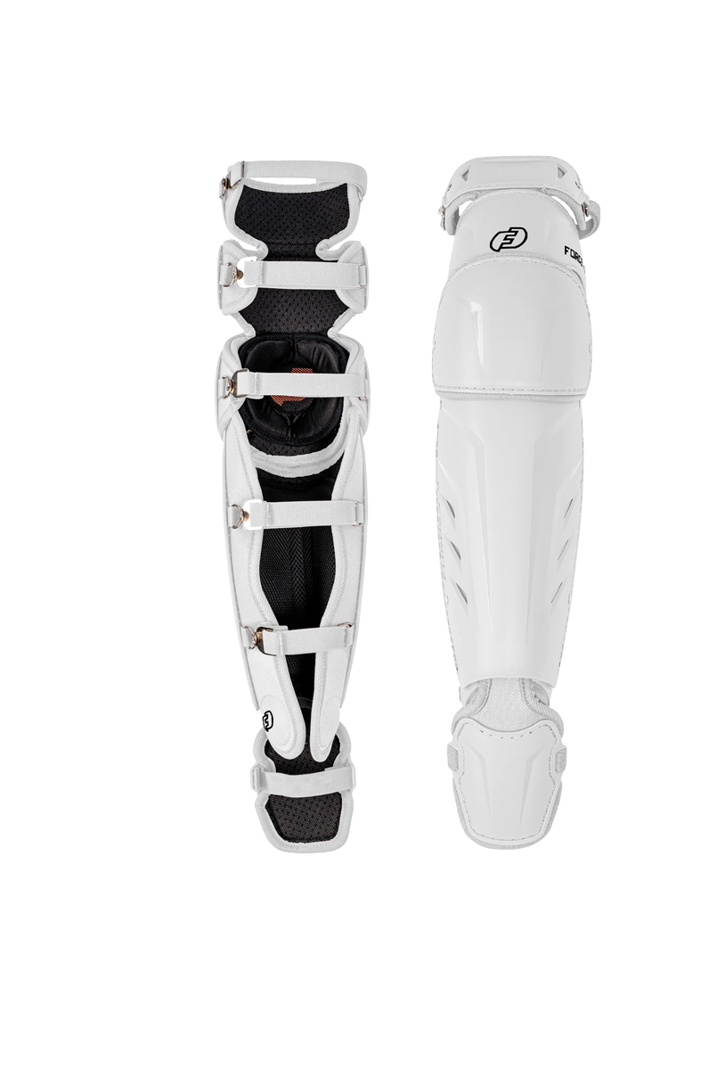 FORCE3 XS3® PRO ELITE Baseball Catcher Leg Guards - Lightweight Protective Gear for PitchCom® System - Perfect for Intermediate Players & Youth Leagues