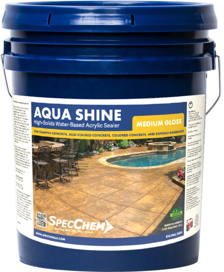 Aqua Shine High Solids Water-Based Acrylic Sealer - Premium Protective Coating for Wood, Concrete & Masonry - Ideal for Floors, Countertops & Outdoor Surfaces