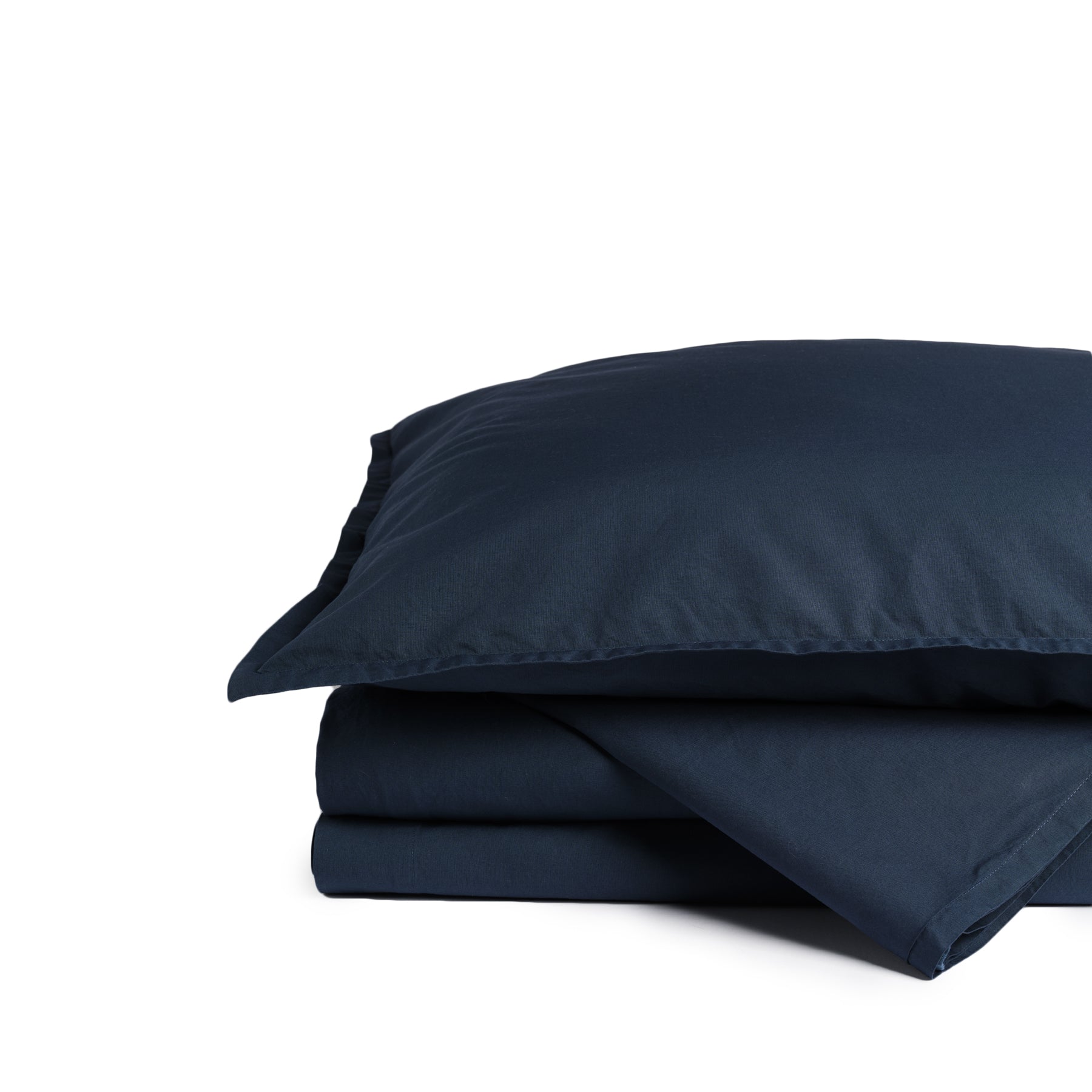Premium 400 Thread Count Percale Cotton Sheet Set - Distant Blue - Breathable & Cooling Bed Sheets for Hot Sleepers - Perfect for Master Bedroom, Guest Room & Dorm Use