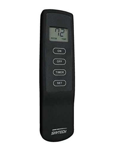 Skytech SKY-1001 T/LCD Fireplace Remote Control with Timer - Wireless Thermostat for Electric Fireplace, Easy Installation & Temperature Settings - Perfect for Living Room, Bedroom & Home Heating