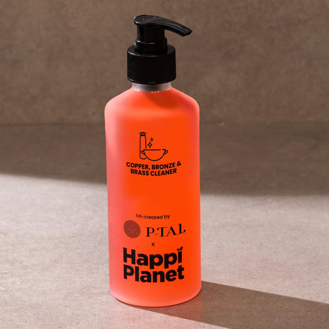 P-TAL Copper & Brass Cleaner 300ml – Non-Toxic, Plant-Based & Eco-Friendly Tarnish Remover Gel | Safe for Cookware, Jewelry & Home Decor | Co-Created with Happi Planet | Perfect for Kitchen, Antiques & Metal Restoration