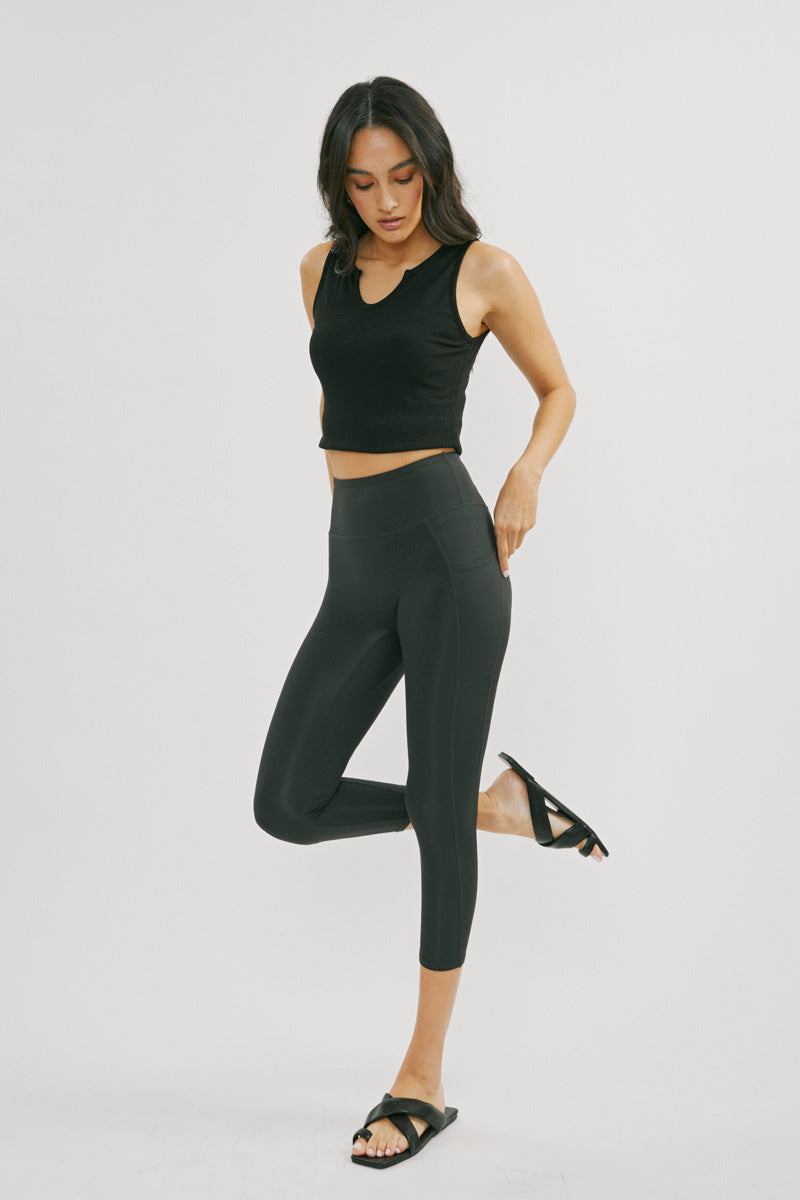 Best Demi High Rise Active Leggings for Women - Yoga, Running & Workout - Comfortable & Breathable Workout Pants for Gym & Everyday Wear