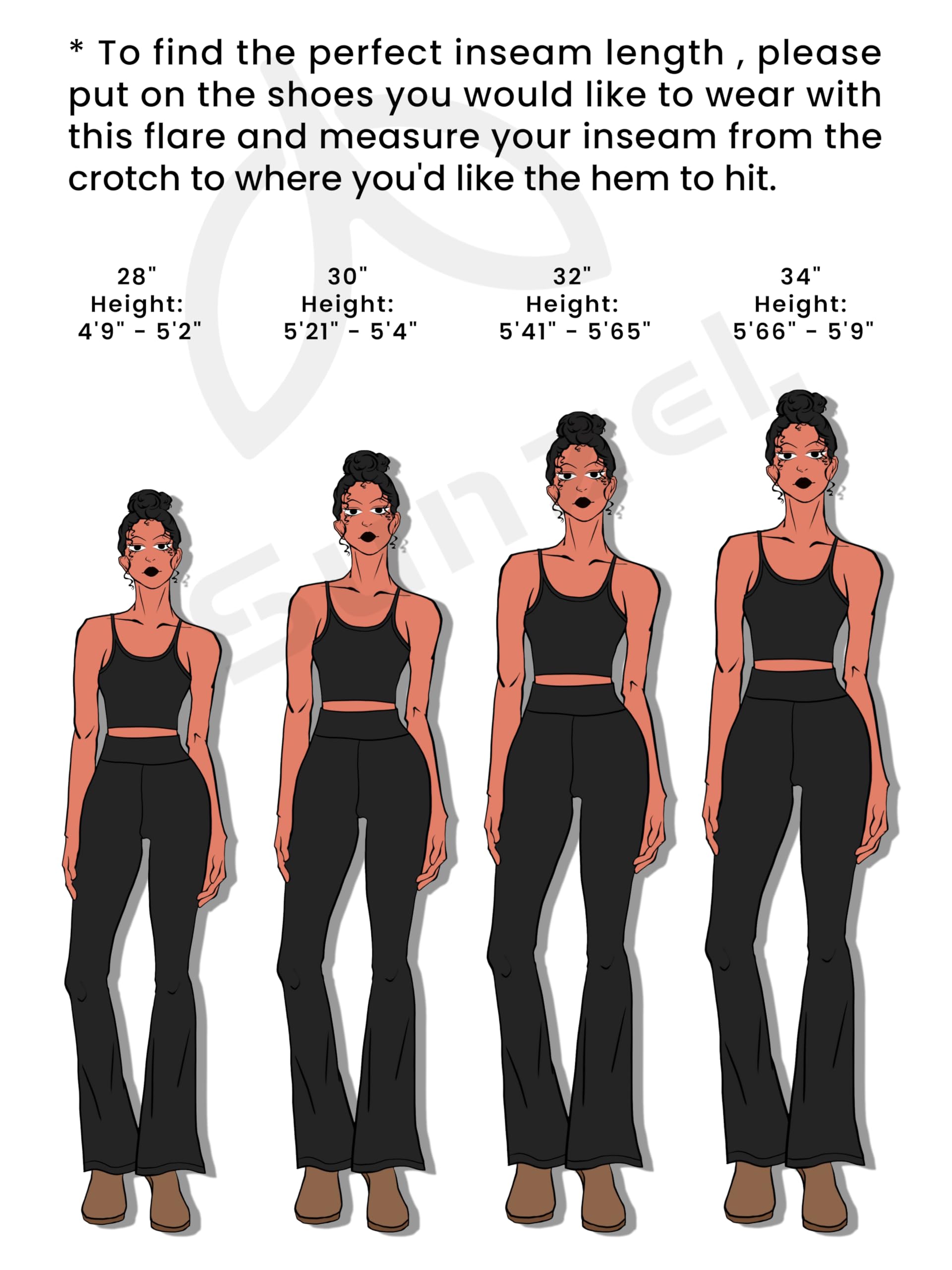 Sunzel Women's High Waist Bootcut Yoga Pants - Tummy Control Mini Flare Leggings for Gym, Workout & Casual Wear | Perfect for Pilates, Running & Everyday Comfort