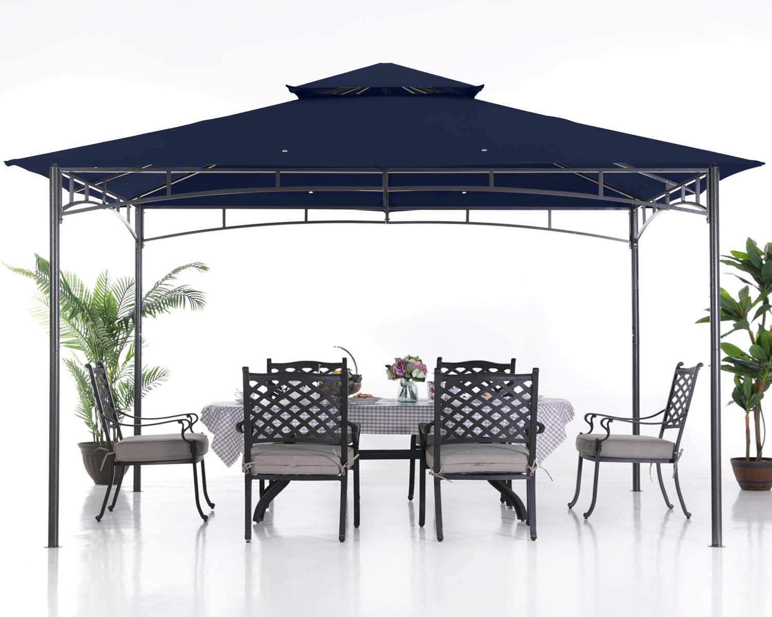 10x12 ABCCANOPY Steel Frame Gazebo for Outdoor Patio, Lawn, Backyard & Garden - Navy Blue Canopy for Shade & Relaxation | Perfect for BBQs, Parties & Outdoor Gatherings