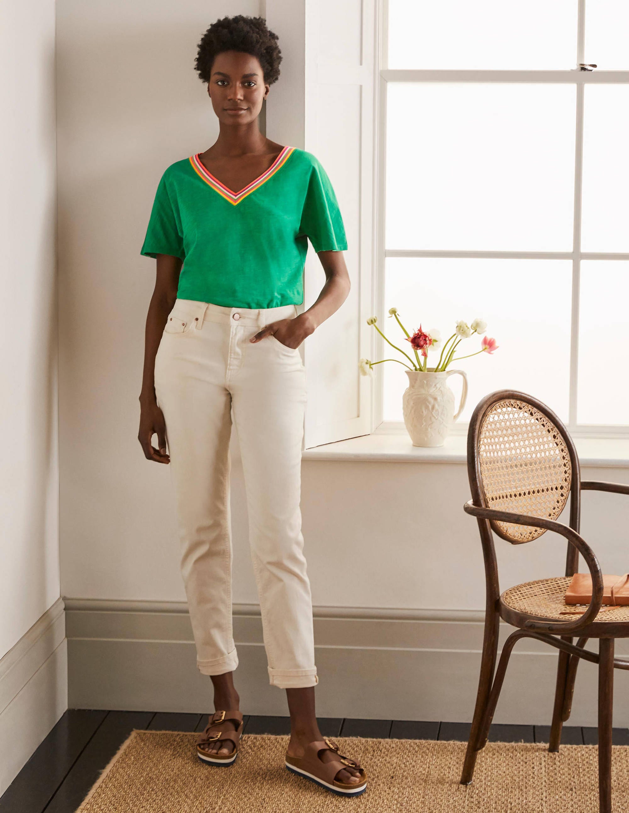 Beatrice Jersey Top Leafy Green - Women's Casual Short Sleeve T-Shirt for Everyday Wear | Perfect for Summer Outfits, Weekend Errands & Coffee Dates