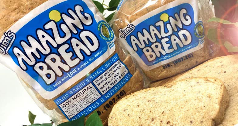Organic Whole Wheat Bread - 2lb Sliced Loaf, Gluten Inactive, 5g Fiber, 6 All-Natural Ingredients | Healthy Breakfast & Sandwich Bread for Families (Pack of 12)