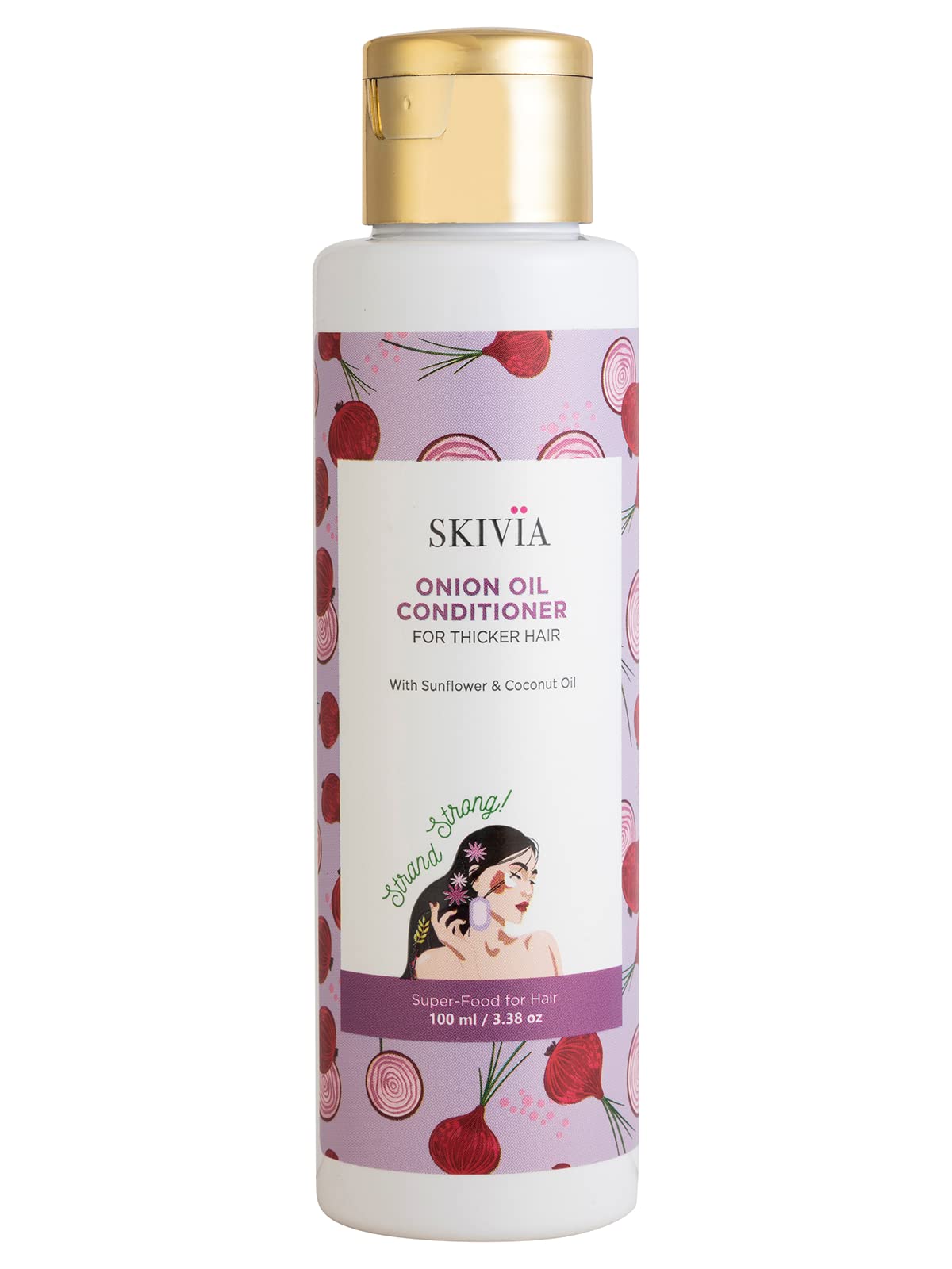 Skivia Onion Oil Hair Conditioner with Sunflower & Coconut Oil - 100ml | Damage Protection for Stronger, Shinier Hair | Unisex Hair Care | Perfect for Daily Use, Split Ends Repair & Heat Styling Protection