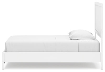 Binterglen California King Panel Bed Frame - Modern Wooden Platform Bed with Headboard - Perfect for Master Bedroom, Guest Room, and Contemporary Home Decor