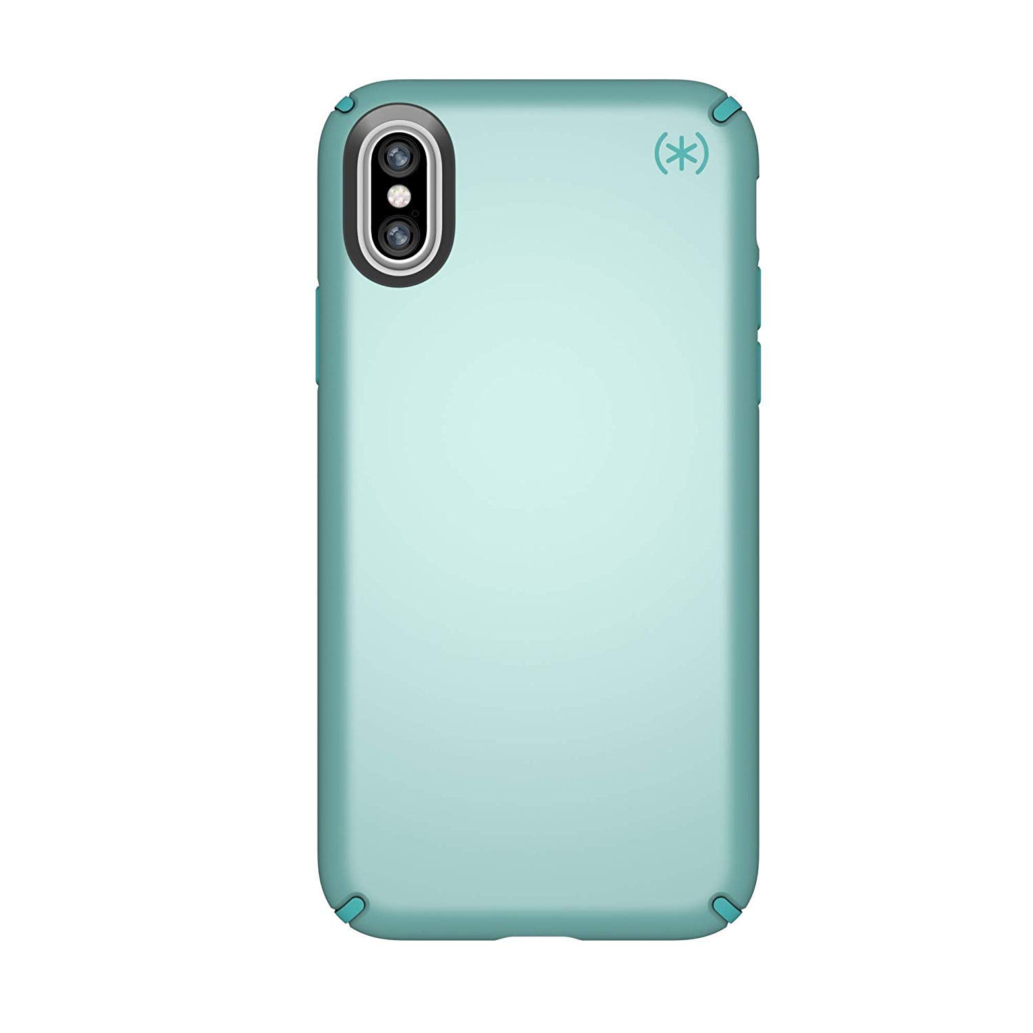 Speck Presidio Metallic iPhone XS/X Case - Peppermint Green & Jewel Teal | Slim Protective Cover with Military-Grade Drop Protection | Perfect for Everyday Use, Travel & Outdoor Activities