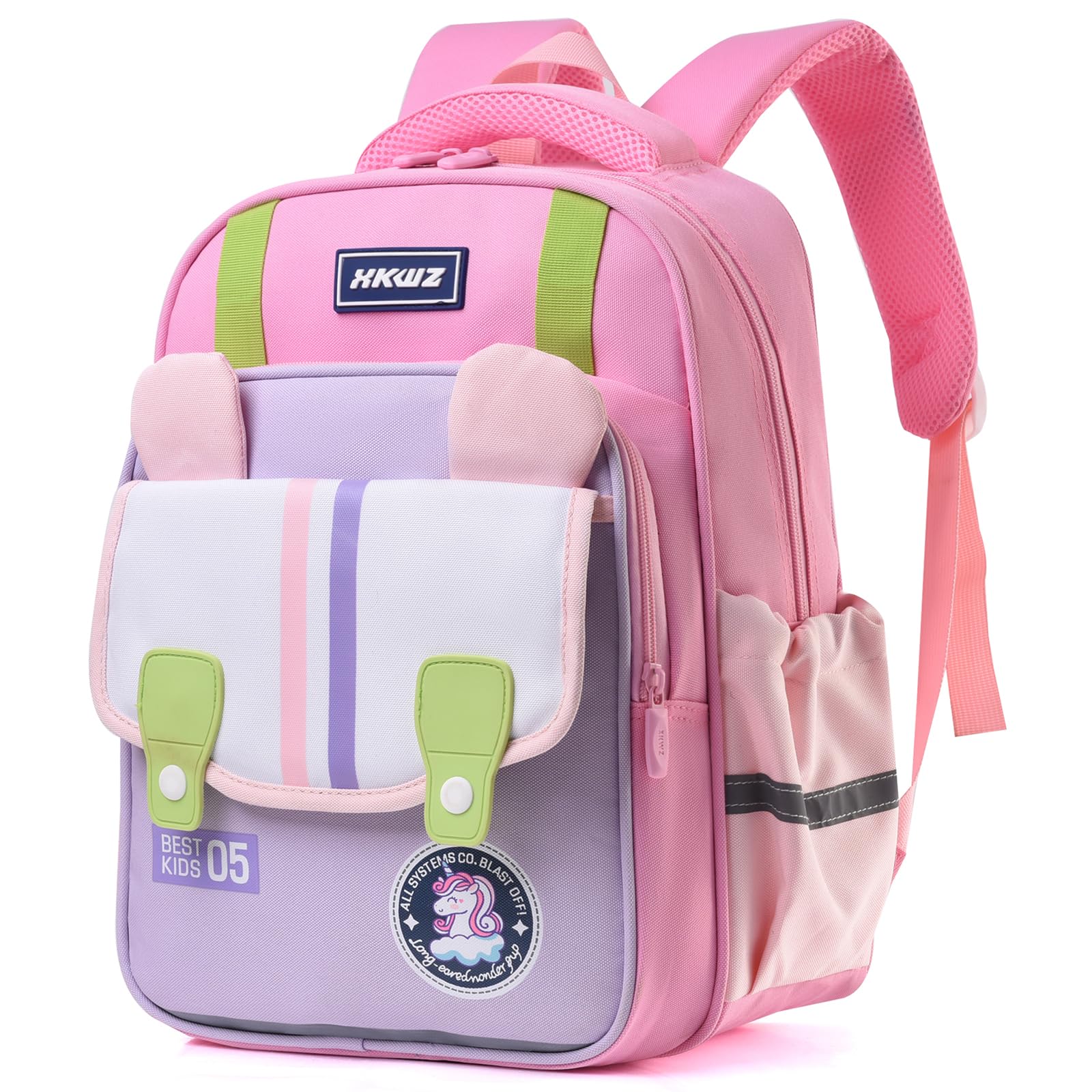 Digi4U Lightweight Kids Backpack for School - Pink Medium Size Backpack for Elementary Students, Girls & Boys | Perfect for Daily School Use, Travel & Outdoor Activities