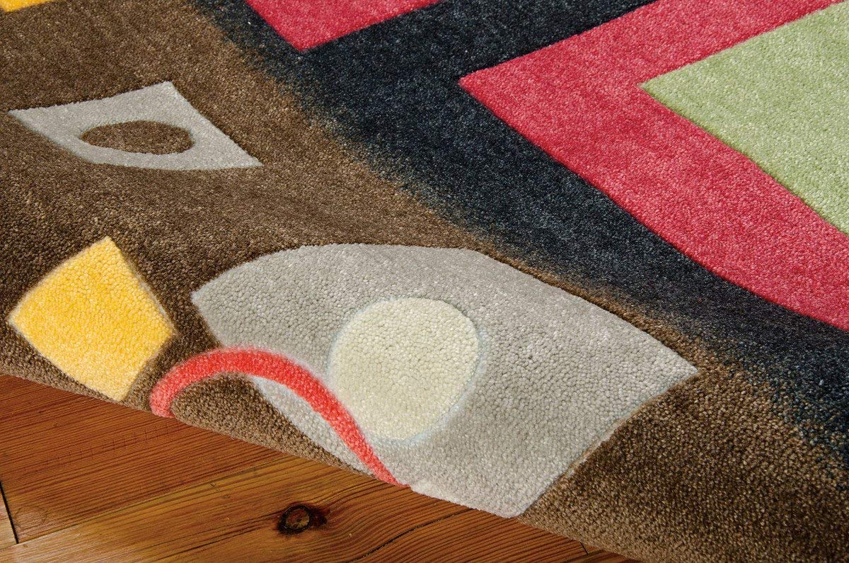 Nourison Modern Art Chestnut 4' x 6' Area Rug - Easy Cleaning, Non-Shedding, Stain Resistant for Bedroom, Living Room, Dining Room & Kitchen | Soft & Durable Indoor Floor Covering for Home Decor (4x6)