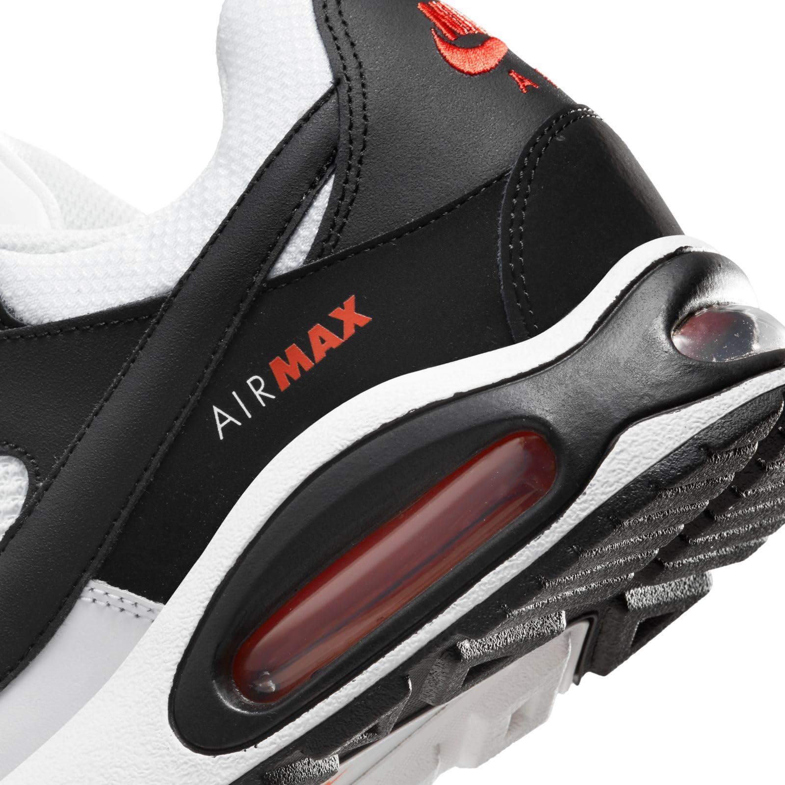Nike Air Max Command Men's Running Shoes - Size 11.5 UK (White/Black/Max Orange) | Comfortable Athletic Sneakers for Jogging, Gym & Casual Wear