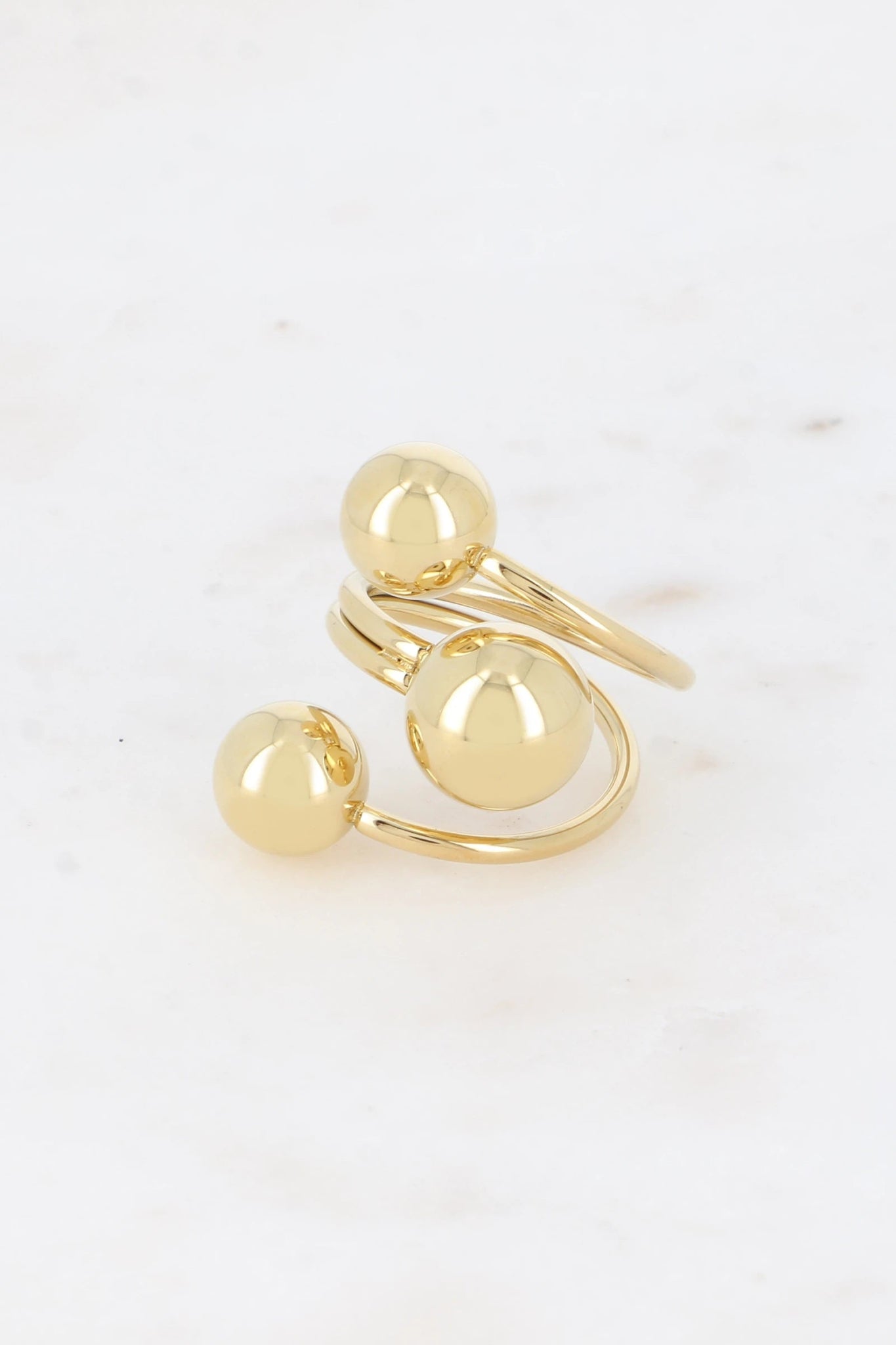3 Row Stackable Ring with 3 Balls - Elegant Layered Jewelry for Women, Perfect for Daily Wear, Parties & Special Occasions