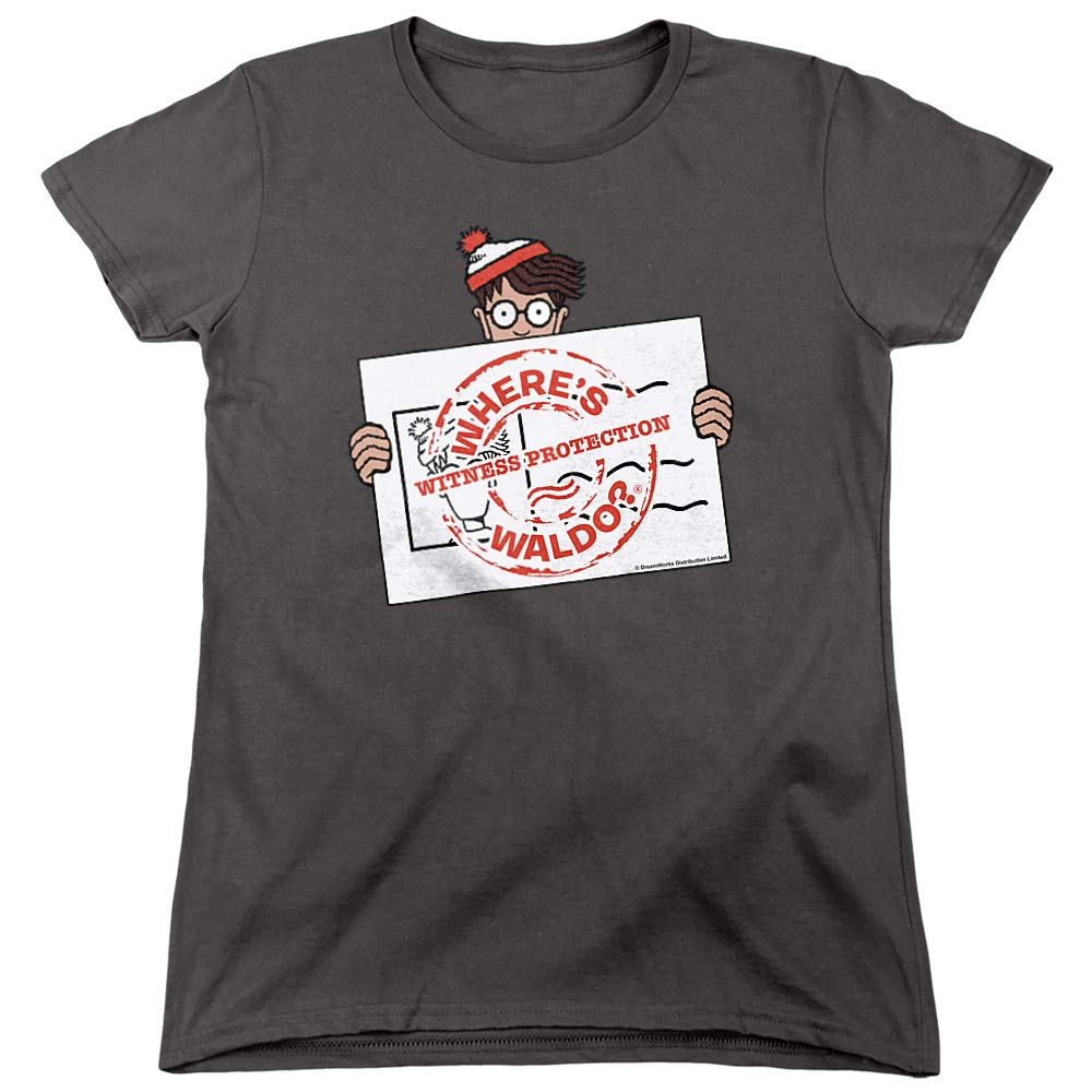 Where's Waldo Witness Protection Women's T-Shirt | Fun Graphic Novel Tee for Waldo Fans | Perfect for Costume Parties & Book Lovers