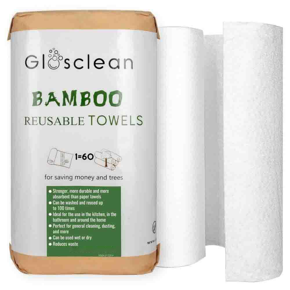 Eco-Friendly Reusable Paper Towels - 2 Rolls Plastic-Free, Washable & Sustainable for Home, Kitchen Cleaning | Perfect for Daily Use, Dish Drying & Spill Cleanup