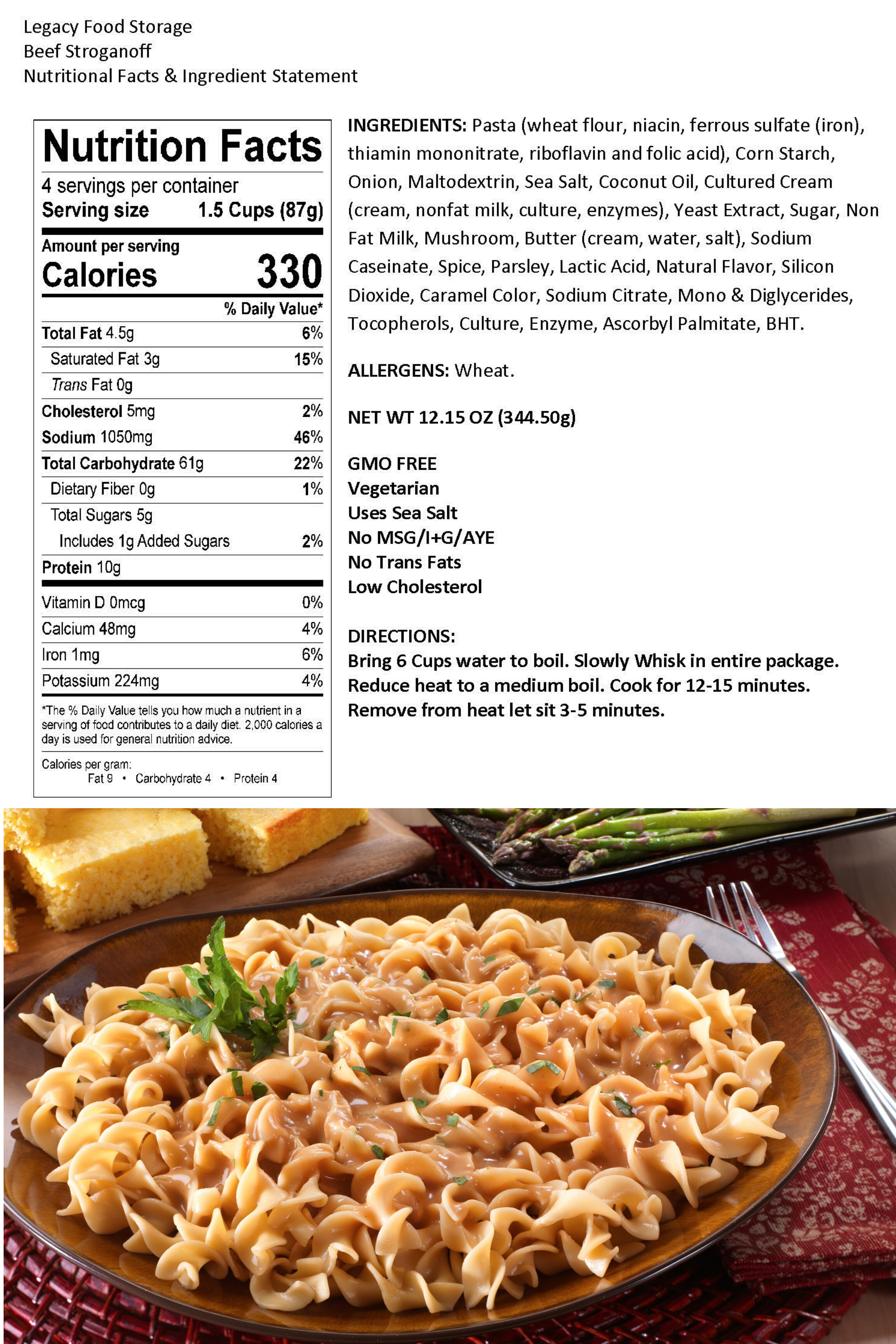 Legacy Premium Breakfast & Entrée Package - 2880 Servings | Long-Term Food Storage for Emergency Preparedness, Camping & Survival