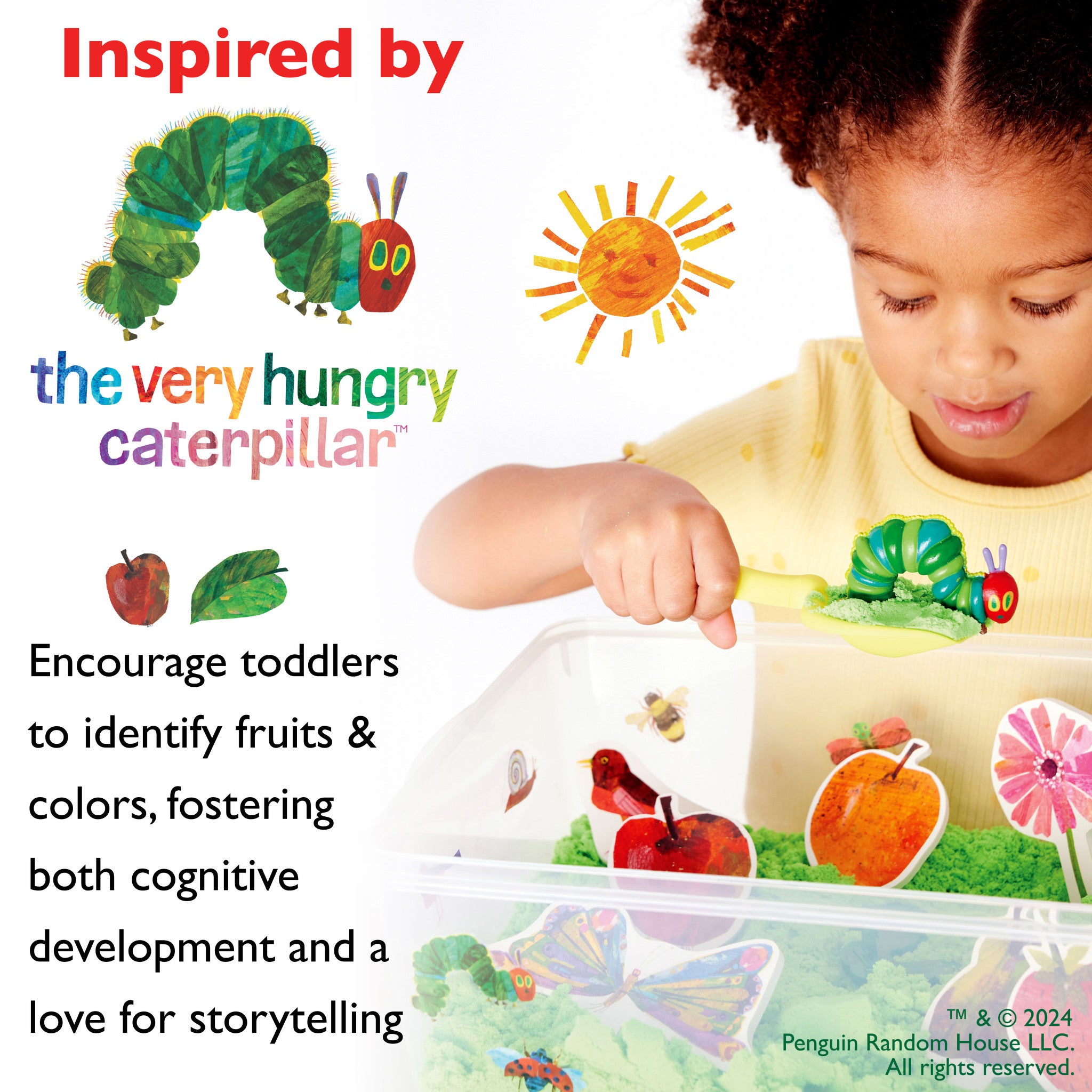 The Very Hungry Caterpillar Sensory Bin - Educational Toddler Activity Toy for Fine Motor Skills Development - Perfect for Preschool Learning & Montessori Playtime