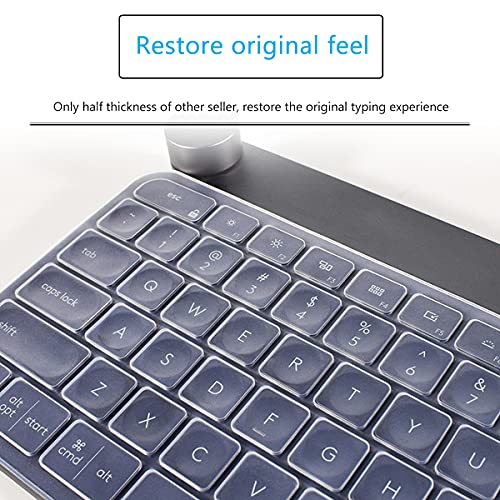 Ultra Thin Clear Silicone Keyboard Cover for Logitech MX Keys S, MX Keys Advanced & Craft Wireless Keyboards - Protective Skin Accessory for Office, Home & Travel Use