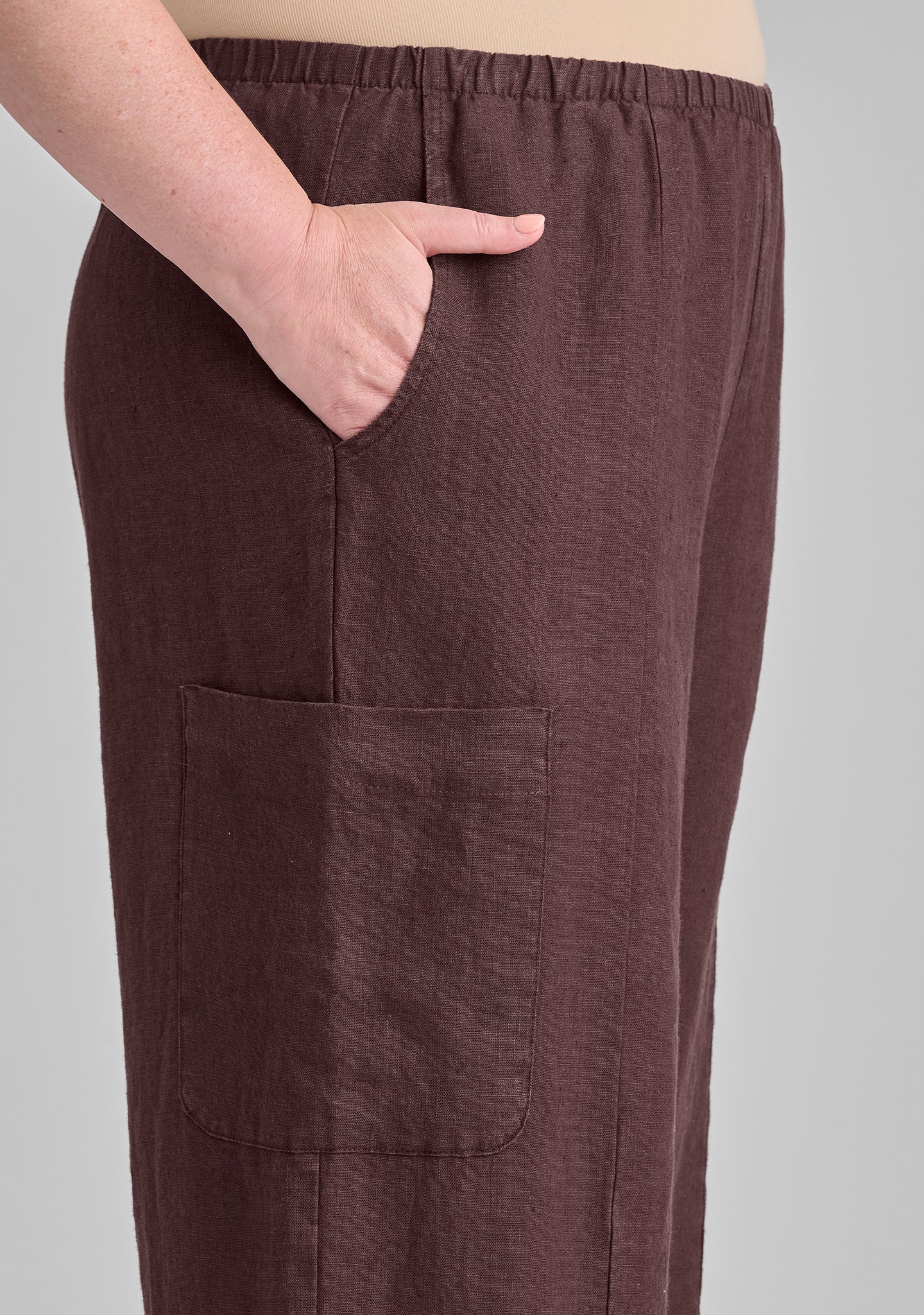 Modern Linen Pants for Women - Comfortable Elastic Waist Casual Pants - Perfect for Summer, Travel, and Relaxing at Home