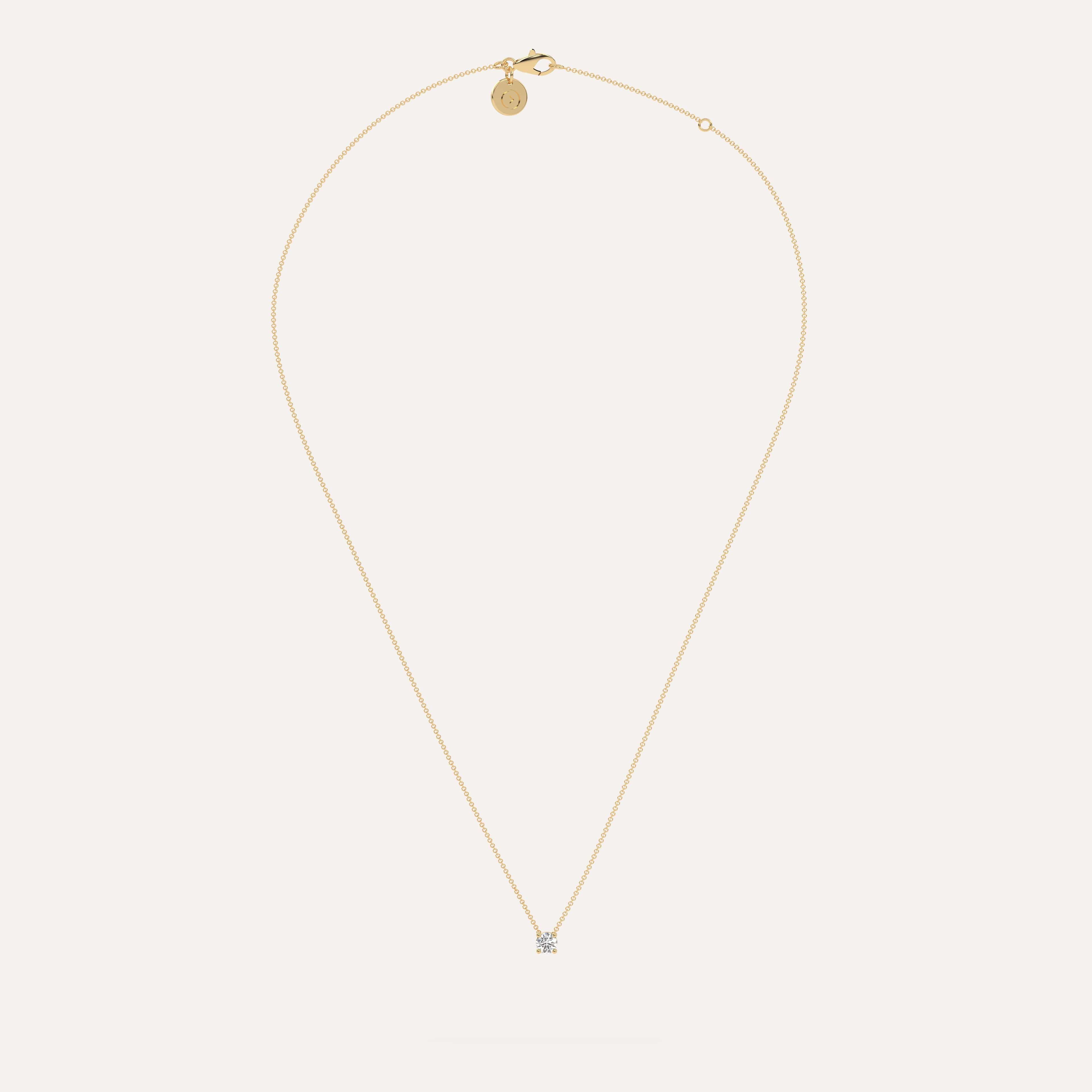 1/4 Carat Round Floating Diamond Necklace - Dainty & Elegant Pendant for Women - Perfect for Weddings, Anniversaries & Everyday Wear