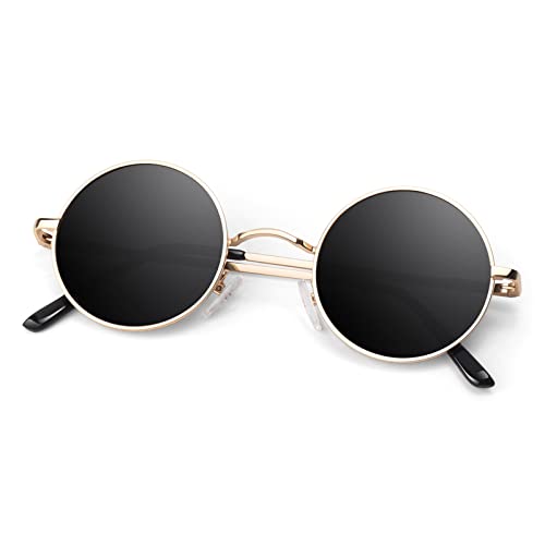 A03- Golden Frame Black Lens