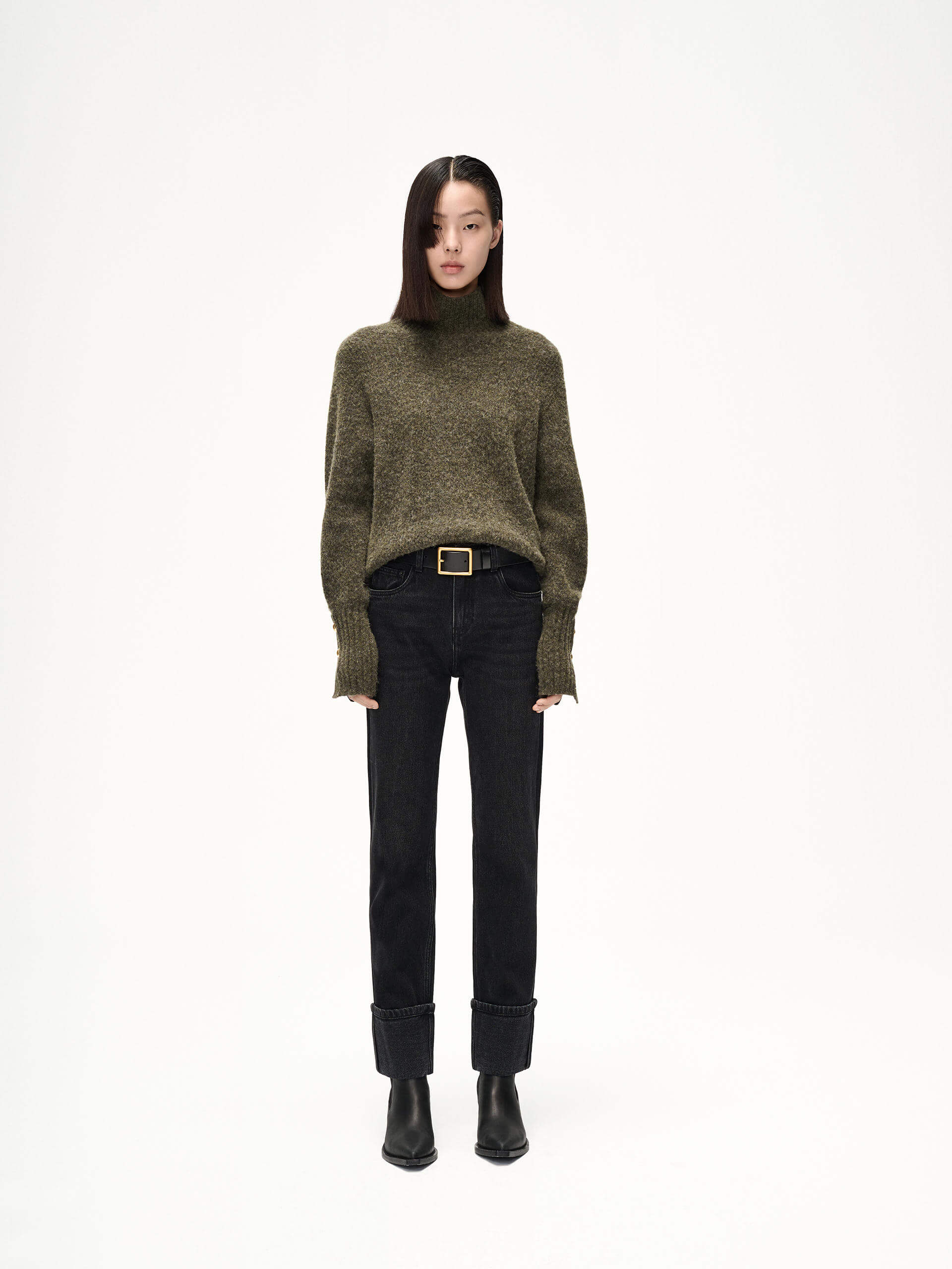 Cozy Loose Fit Turtleneck Sweater for Women - Soft Winter Knit Pullover - Casual & Warm Fall Fashion - Perfect for Office, Date Night & Holiday Outfits