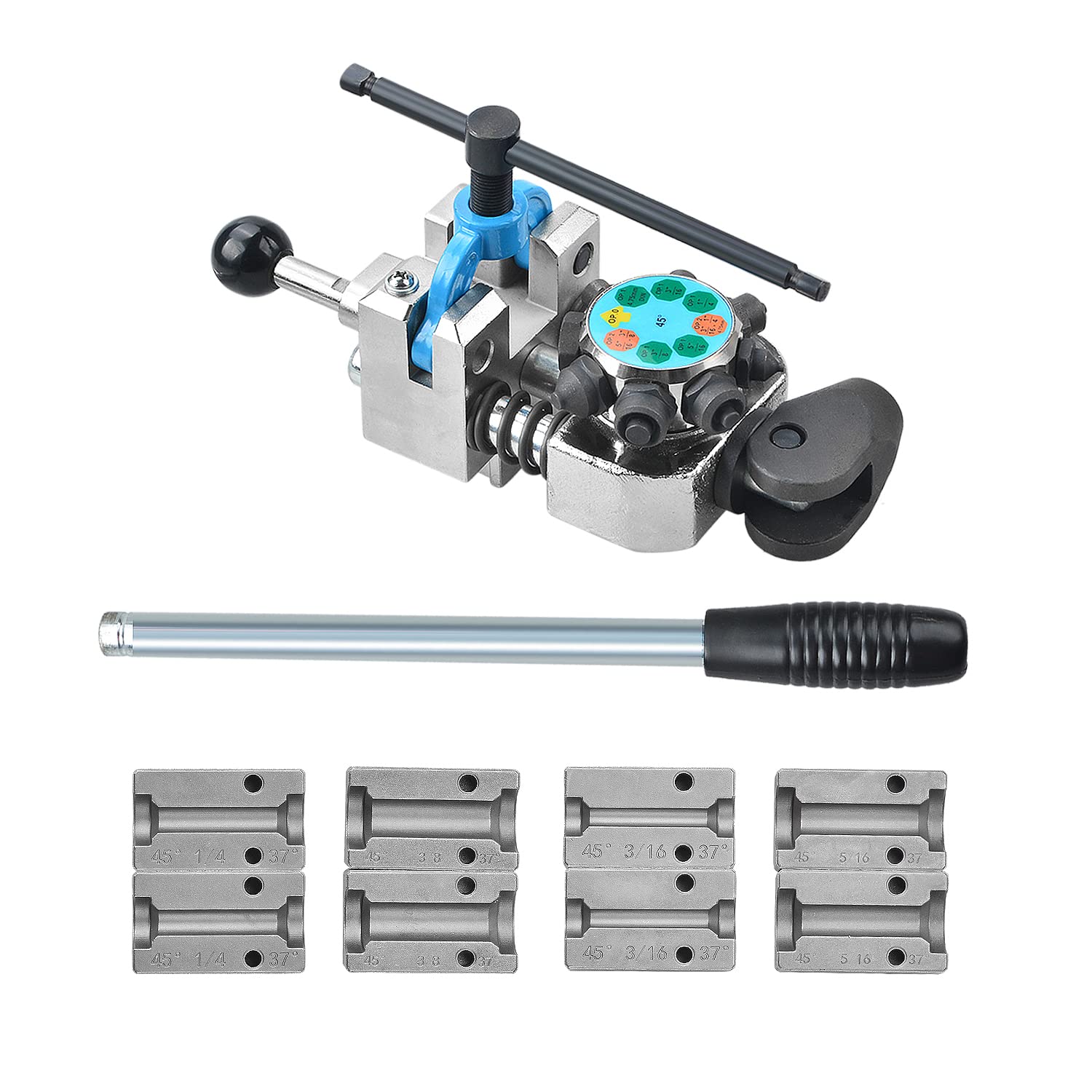 LainKeen Professional Brake Tube Flaring Tool Kit - 45 Degree Single, Bubble & Double Flare Set for Automotive Brake Line Repair | Perfect for DIY Mechanics & Professional Auto Shops