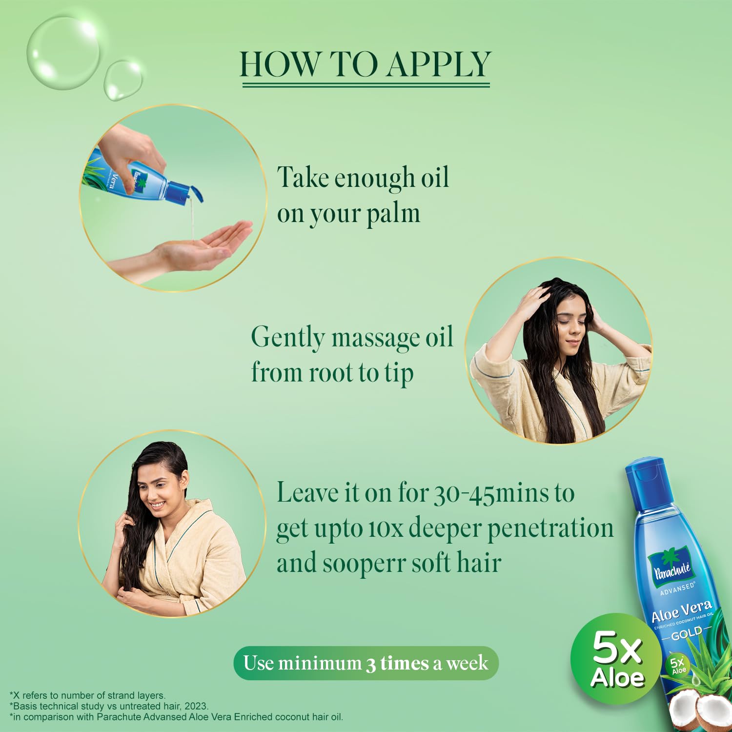 Parachute Advanced Aloe Vera Enriched Coconut Hair Oil with 5X Aloe Vera Extract | 400ml Deep Conditioning Treatment for Super Soft, Shiny Hair | Perfect for Dry, Damaged Hair Care & Scalp Nourishment | Great for Daily Use, Hair Massage & Styling