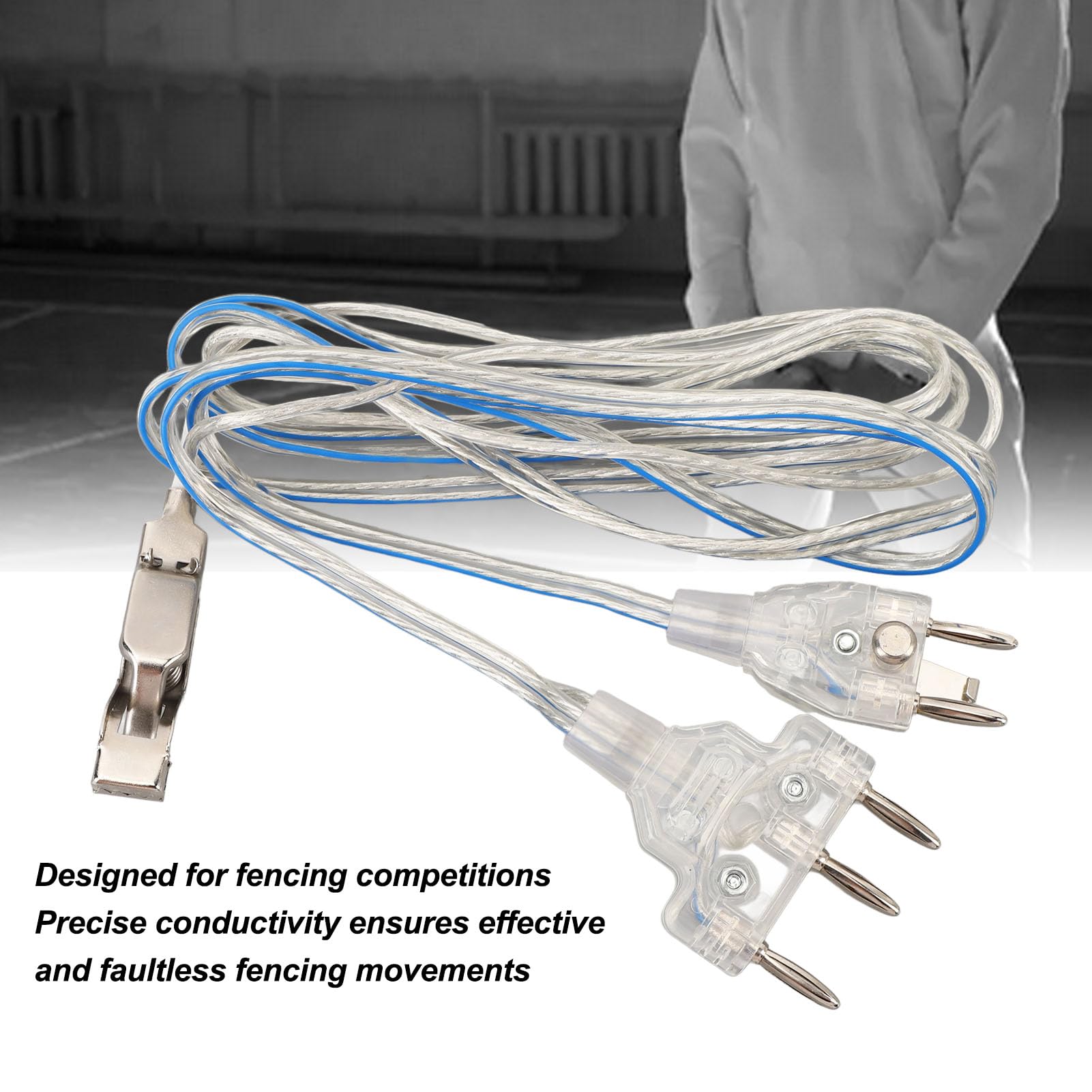 Competition-Grade Stainless Steel Fencing Saber Foil Epee Body Cord - Durable Fencing Wire for Tournaments & Training (Ideal for FIE Events, Club Practice & Olympic-Style Fencing)