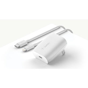 Belkin BOOST CHARGE 20W Fast USB-C Wall Charger - Compatible with iPhone, iPad, Smartphones, Tablets & Wireless Pens - Compact White Power Adapter for Home, Office & Travel Charging