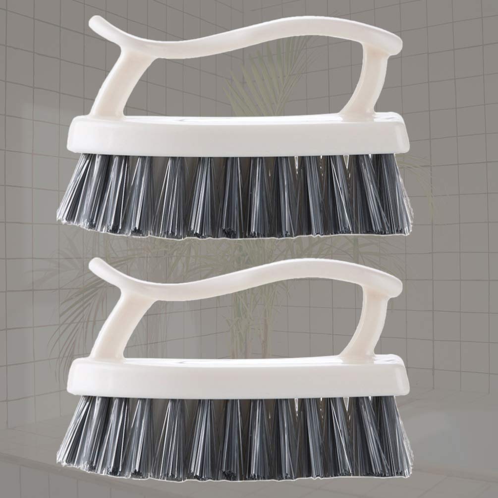 2-Pack Multi-Purpose Cleaning Brushes for Bathroom, Underwear, Clothes & Boots - Heavy Duty Plastic Scrub Brush for Household Cleaning, Laundry & Dry Clothes - Perfect for Kitchen, Bathroom & Outdoor Use