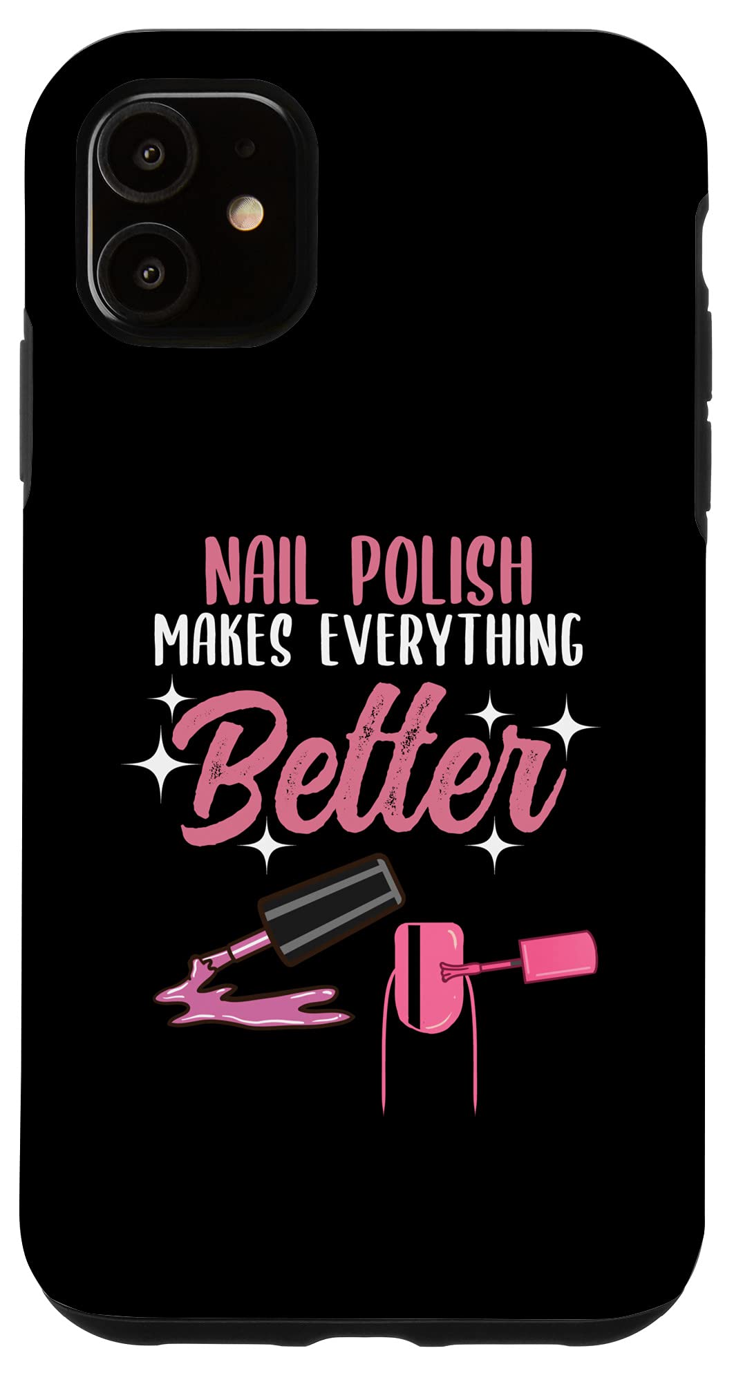 iPhone 11 Phone Case with Nail Polish Design - Trendy Protective Cover for Women, Girls | Perfect Gift for Nail Techs & Beauty Lovers (Use at Salons, Parties, Everyday Life)